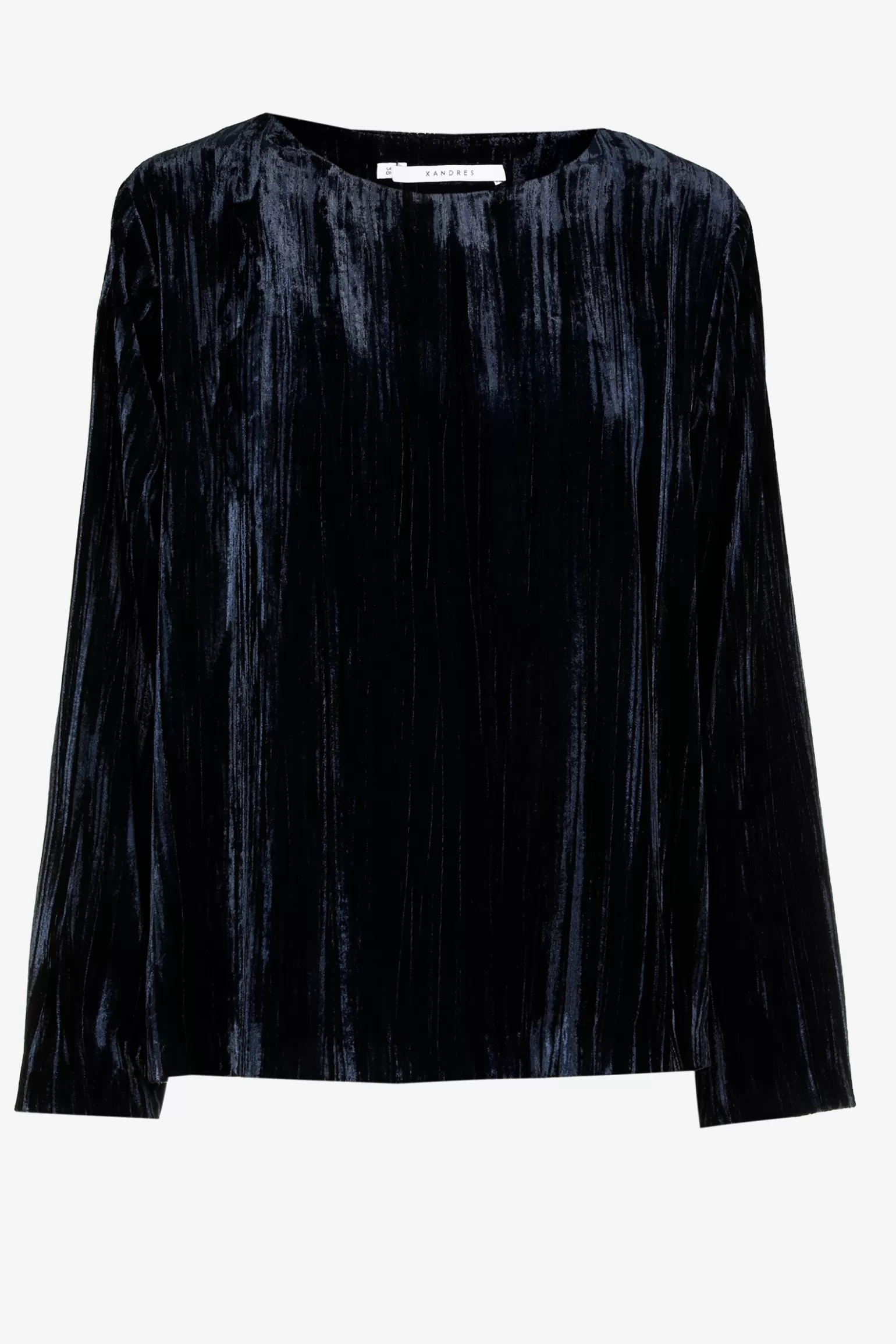 Blouse in crushed fluweel-Xandres Sale