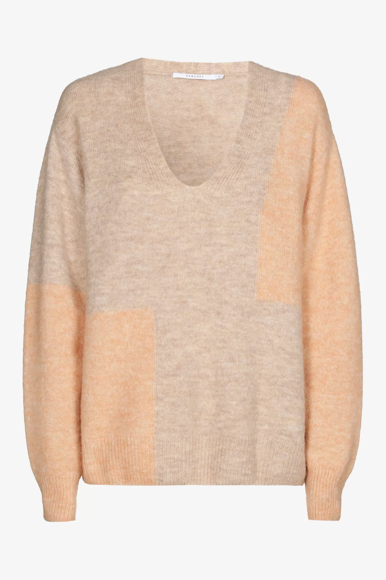 Colorblock trui van wolmix-Xandres Cheap