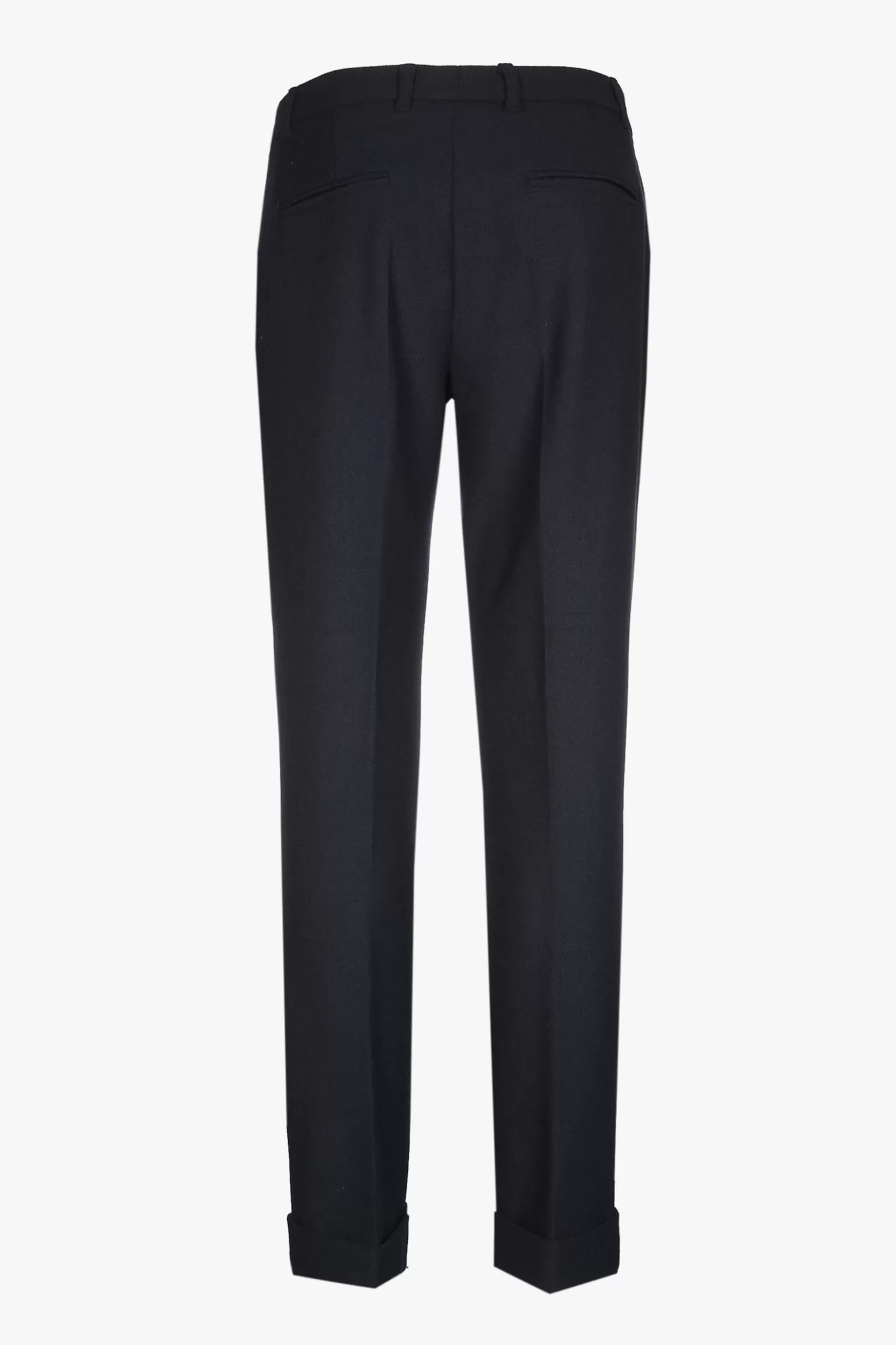 Donkerblauwe chino broek met omslag-Xandres Best Sale