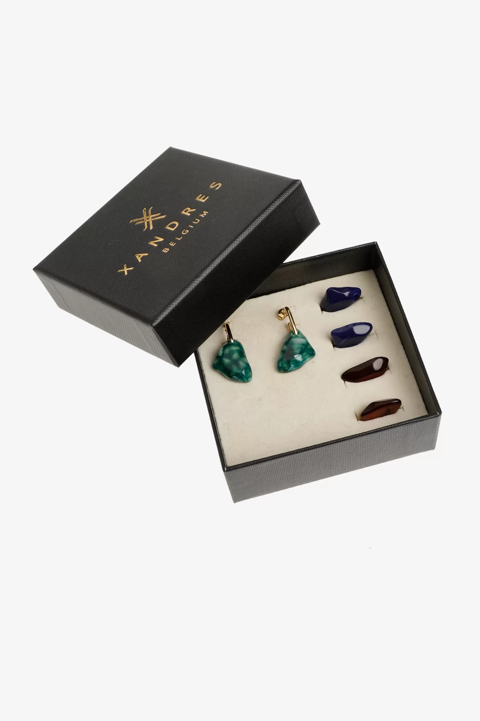 Doosje met drie paar oorbellen-Xandres Flash Sale
