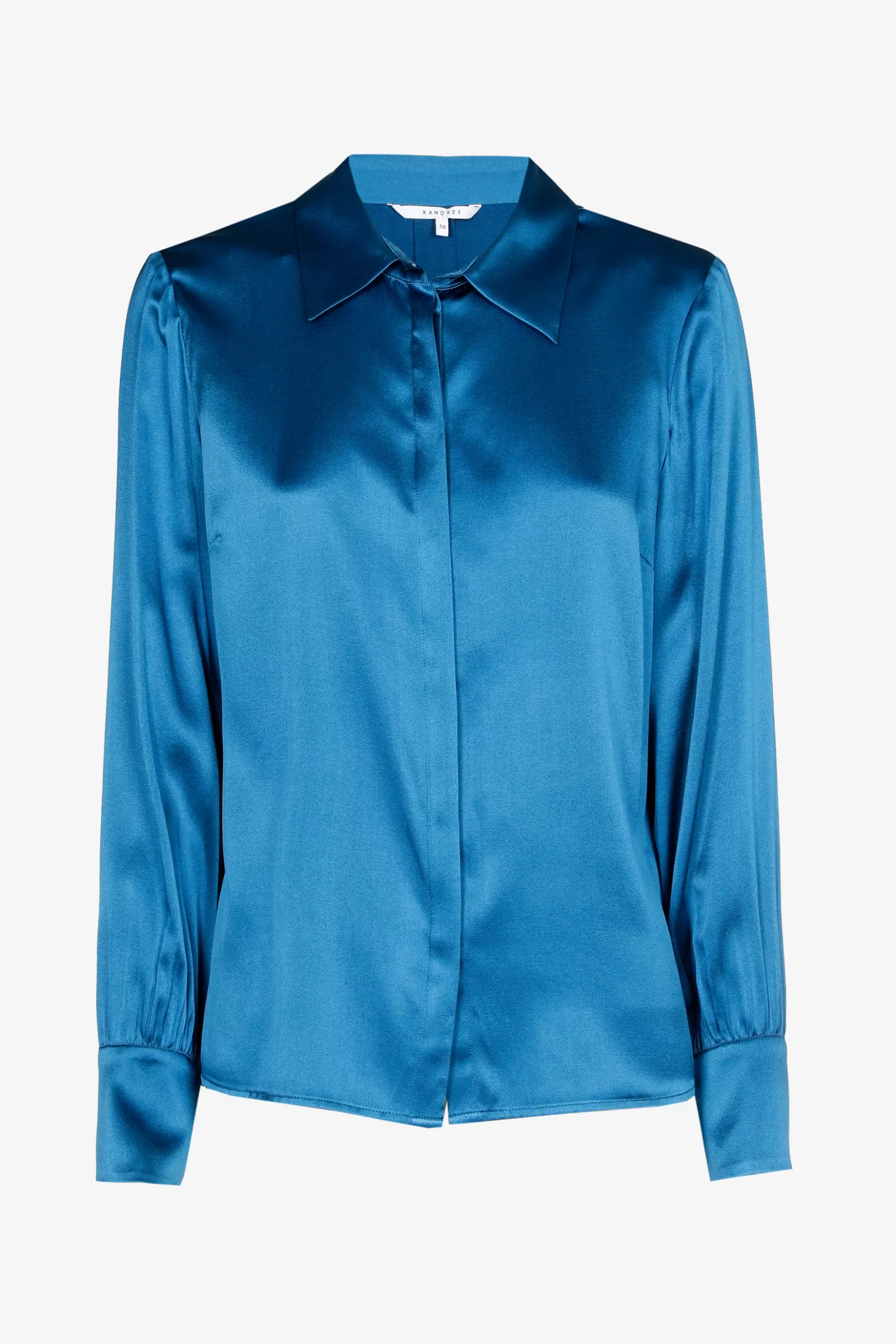 Effen blouse met zijde-Xandres Discount