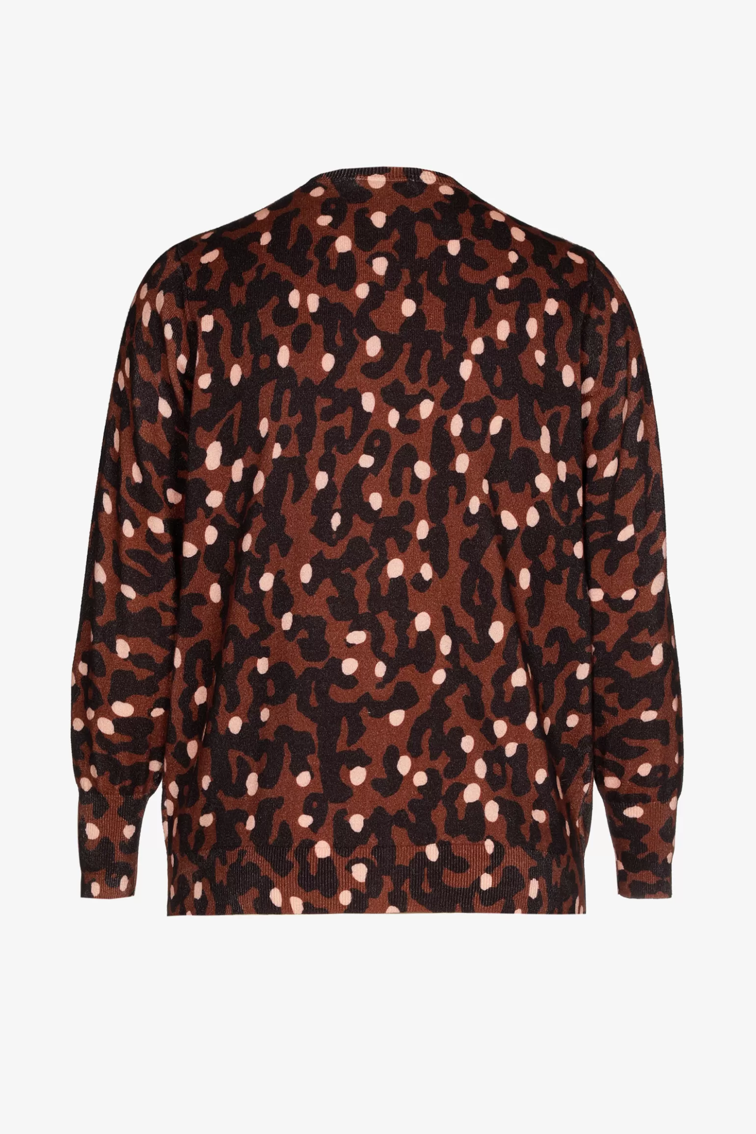 Fijn gebreid gilet met print-Xandres Shop
