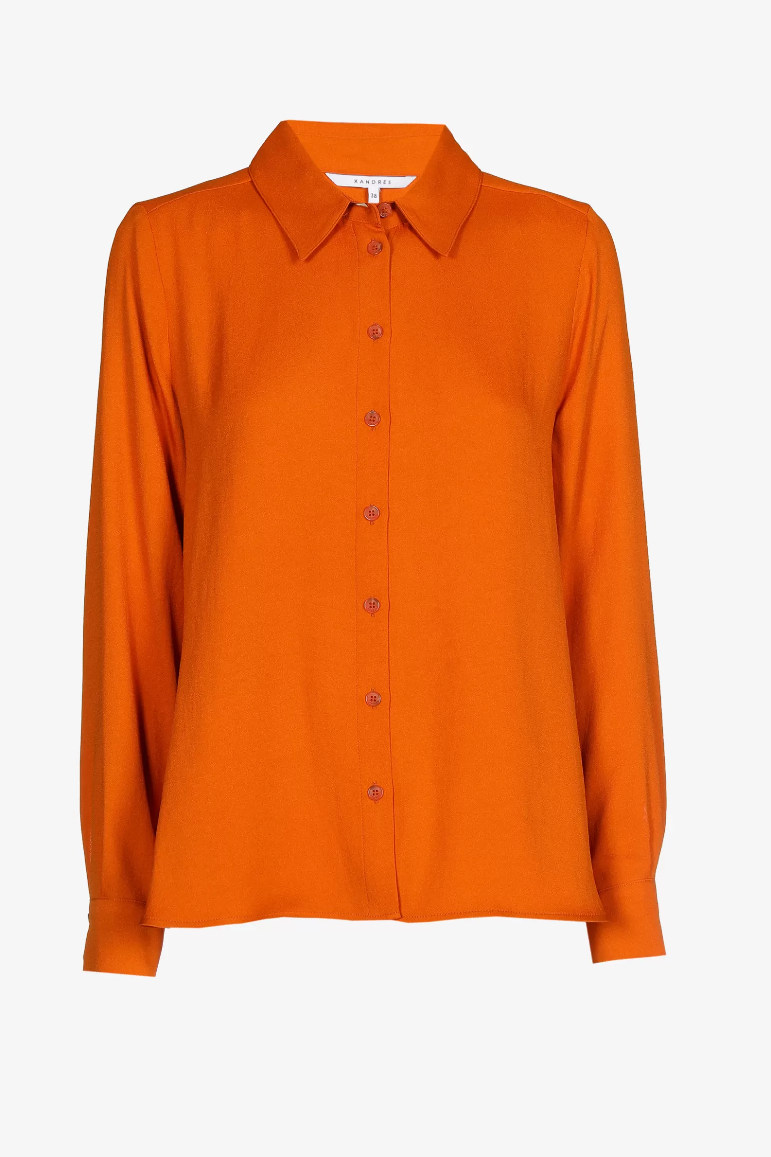 Geklede blouse met hemdkraag-Xandres Fashion