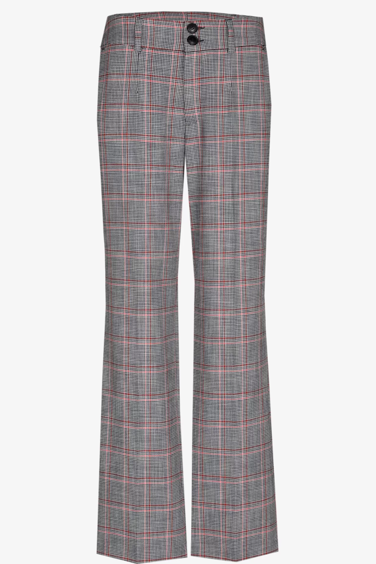 Geruite broek met rechte pijpen-Xandres Discount