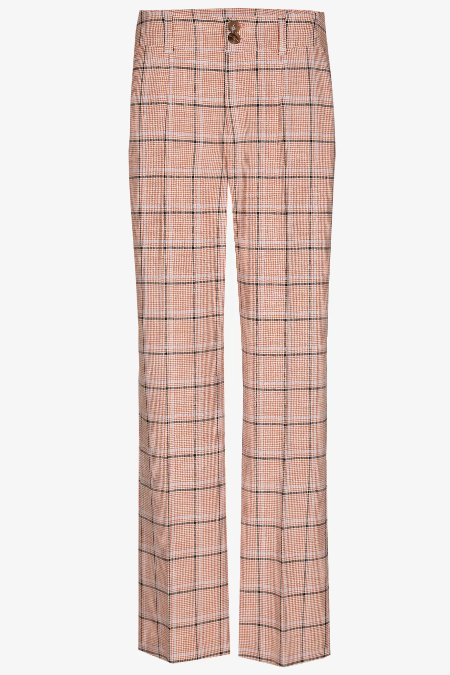 Geruite broek met rechte pijpen-Xandres Best Sale