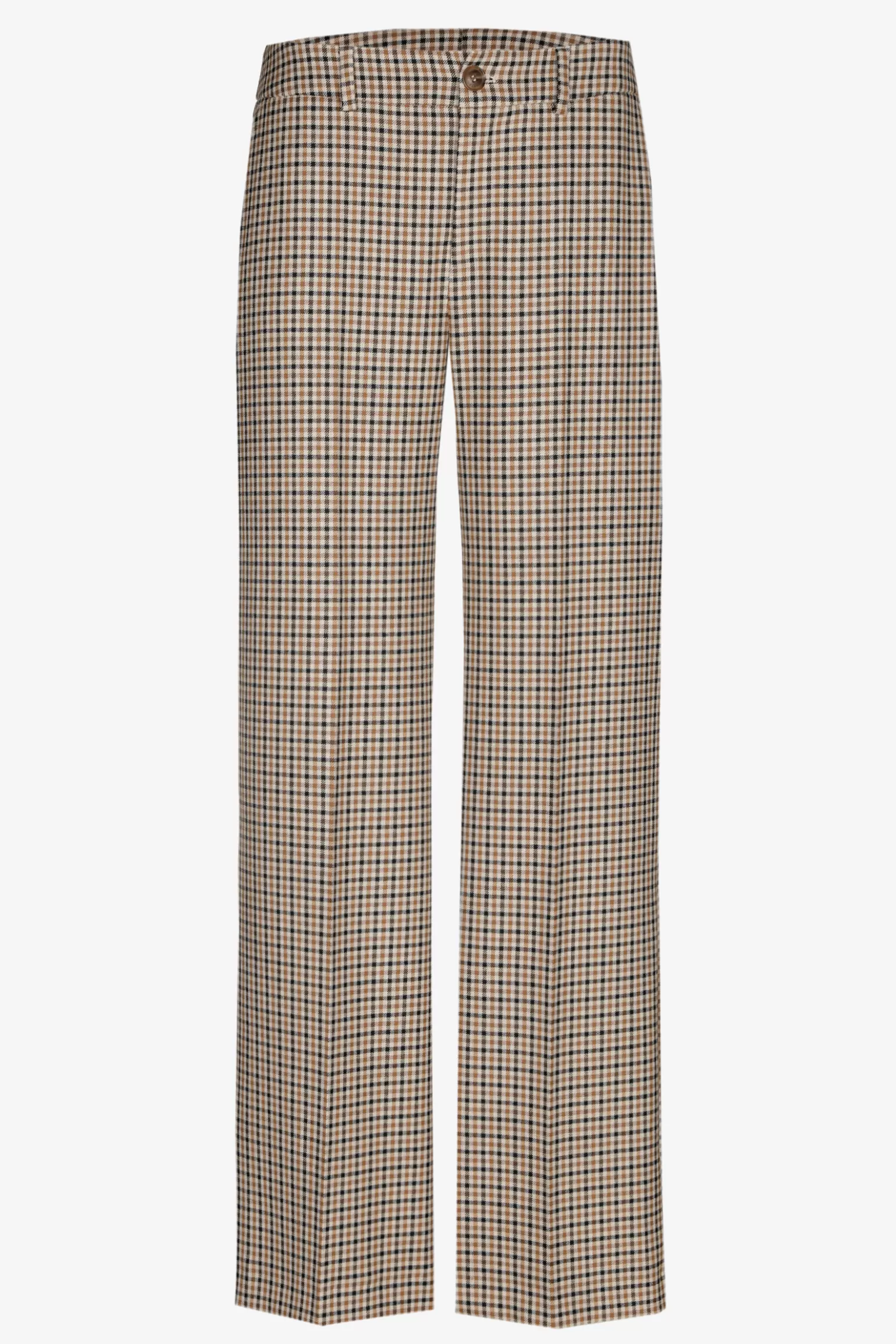 Geruite broek met wijde pijpen-Xandres Online