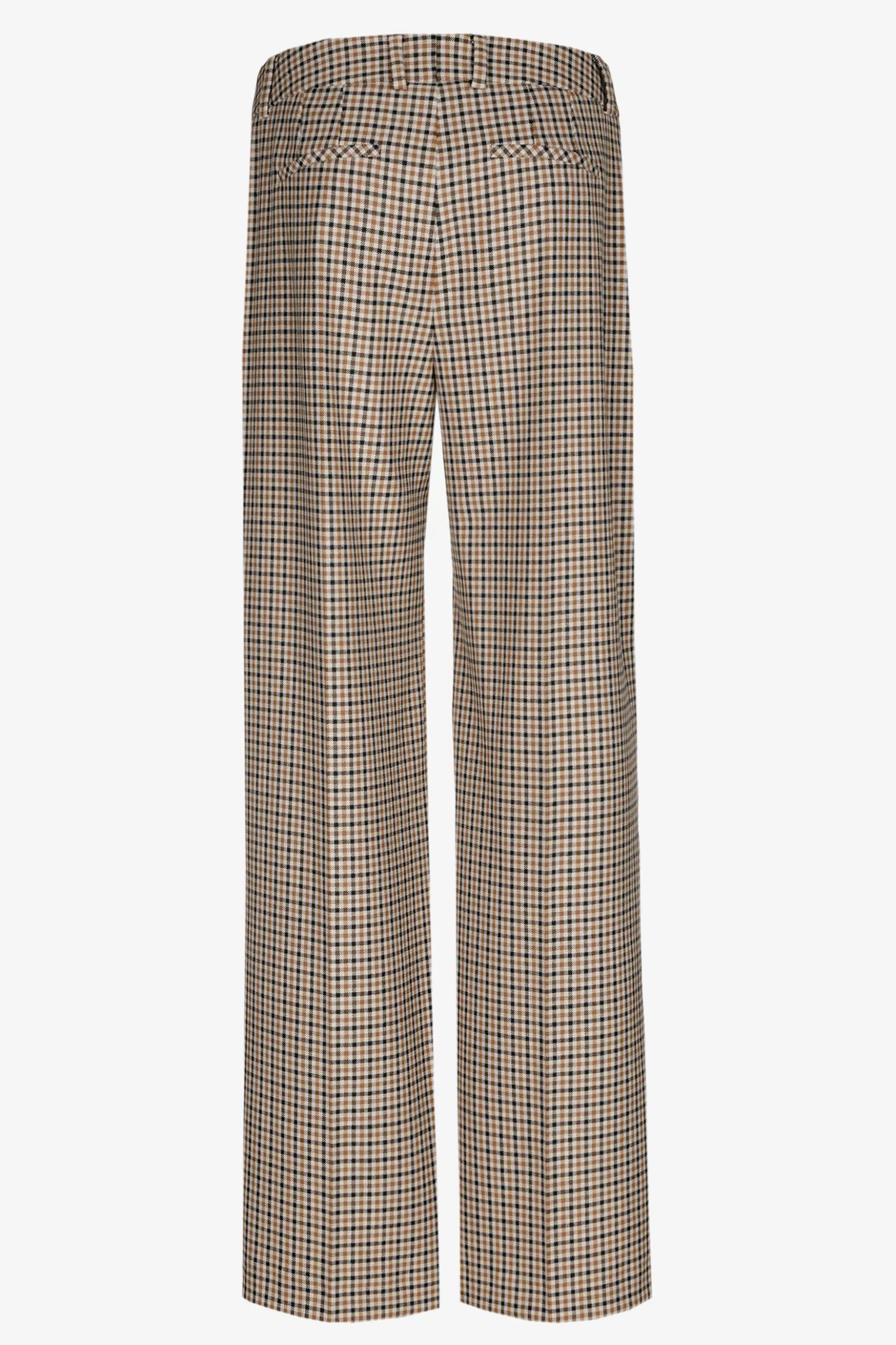 Geruite broek met wijde pijpen-Xandres Online