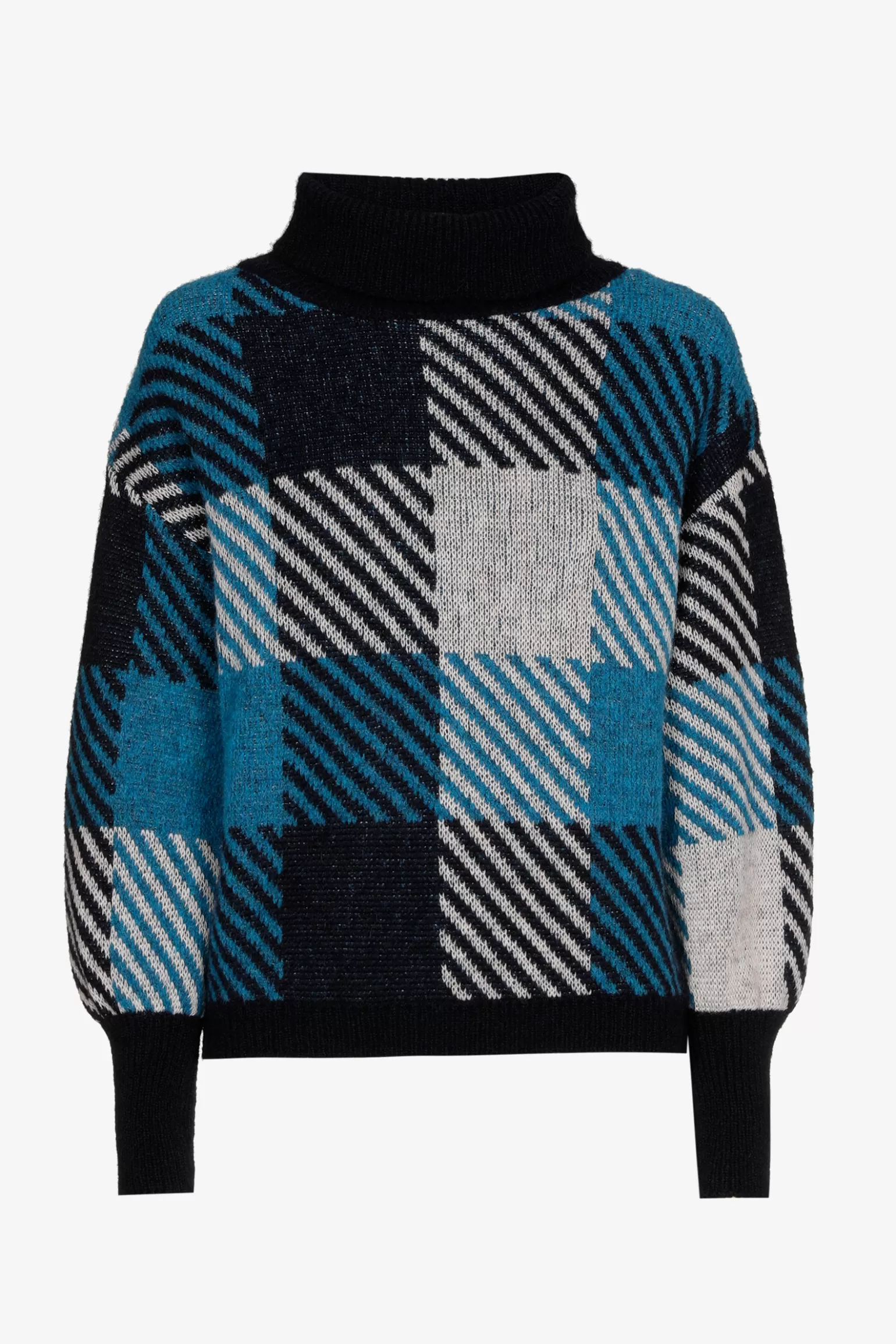 Geruite trui met alpacawol-Xandres Shop