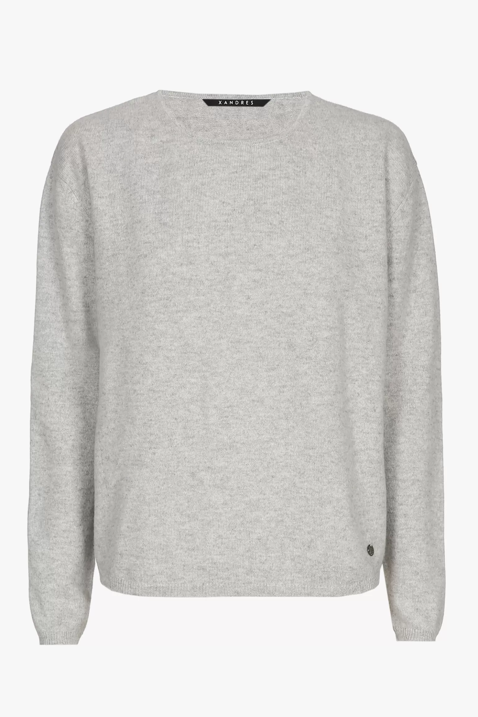 Grijze cashmere pull met ronde hals-Xandres Discount