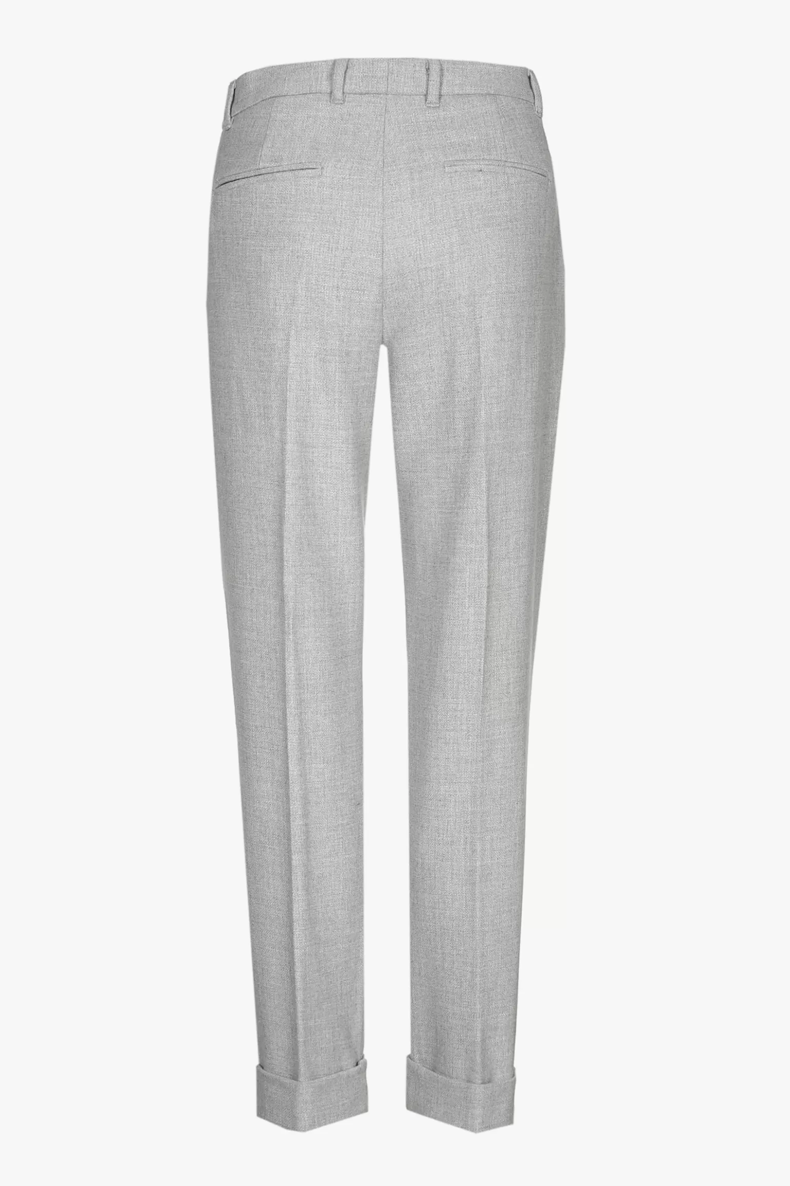 Grijze chino broek met omslag-Xandres Shop