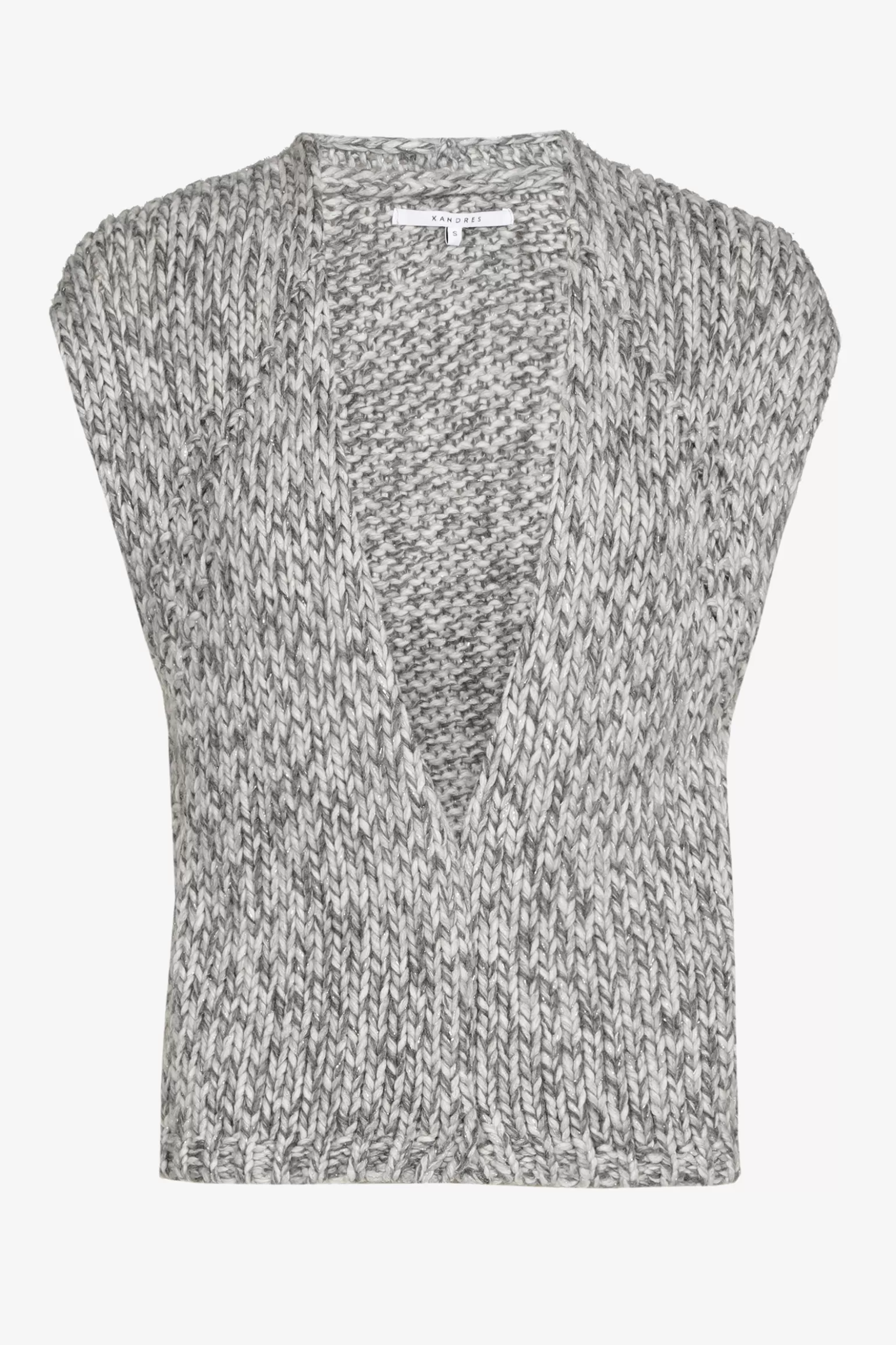 Grofgebreid mouwloos vest-Xandres Fashion