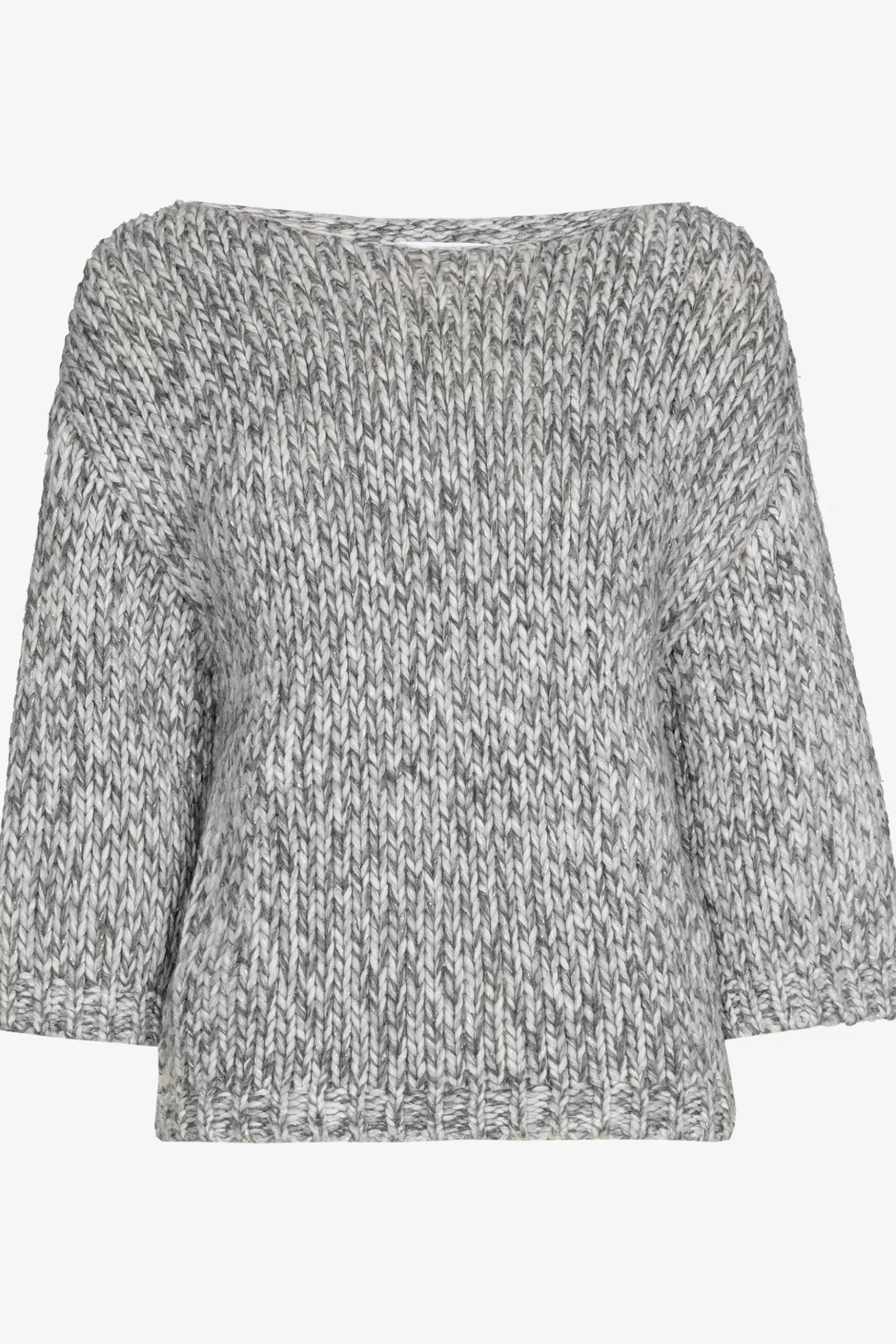 Grofgebreide pull met gouddraad-Xandres Shop