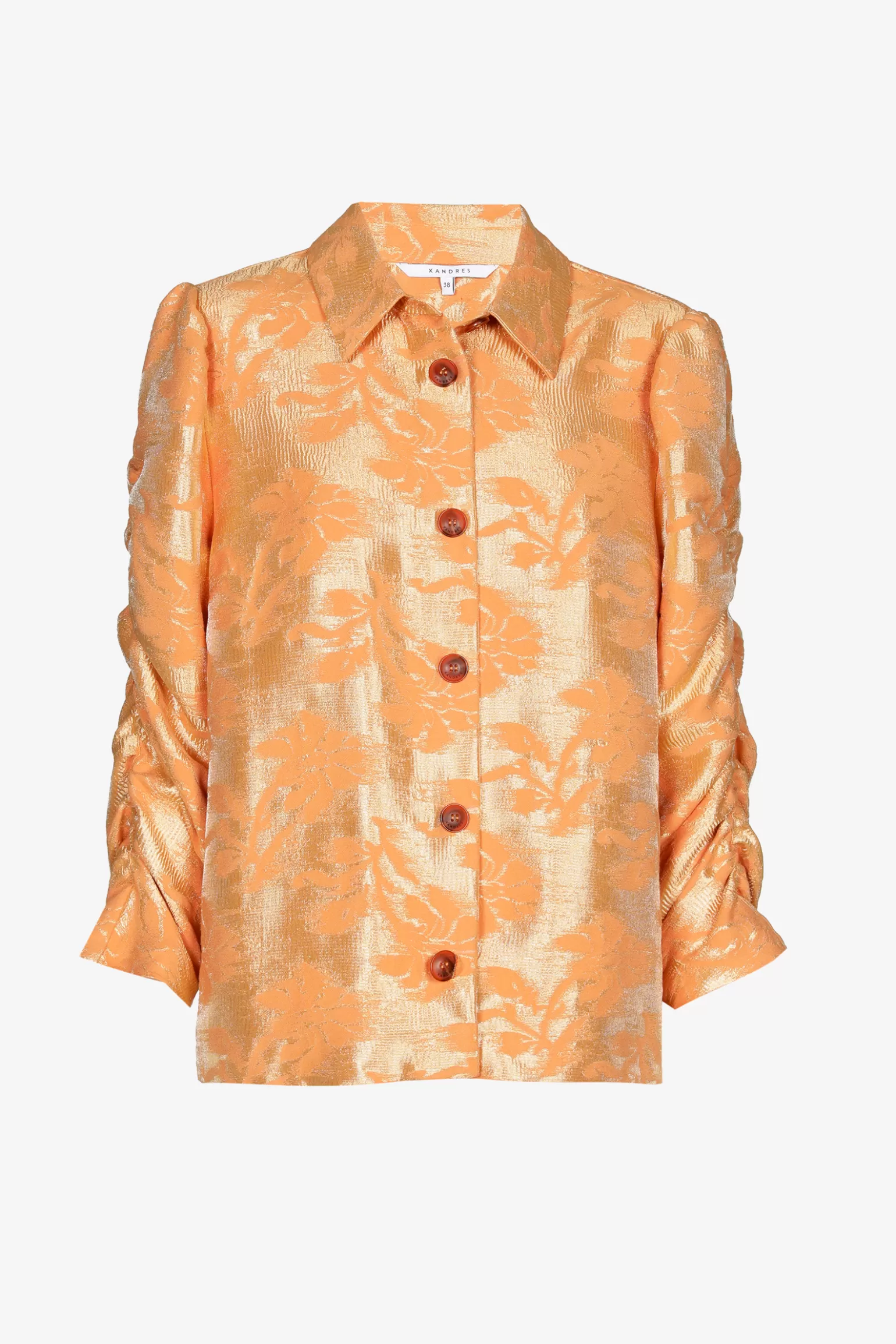 Jacquard blouse met bloemenprint-Xandres Outlet
