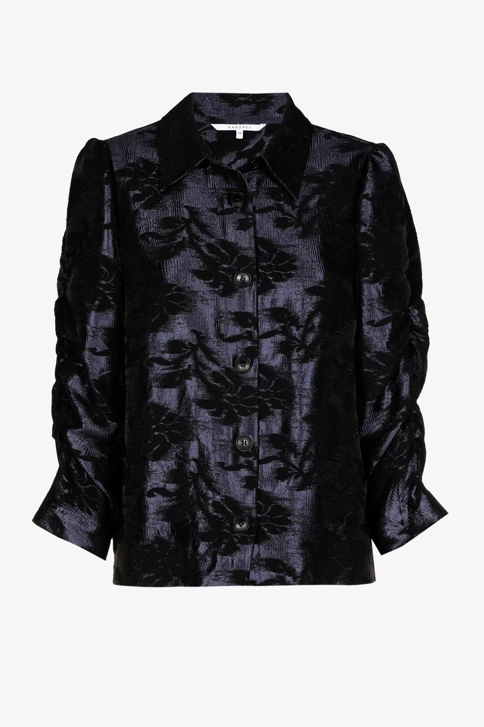 Jacquard blouse met bloemenprint-Xandres Shop