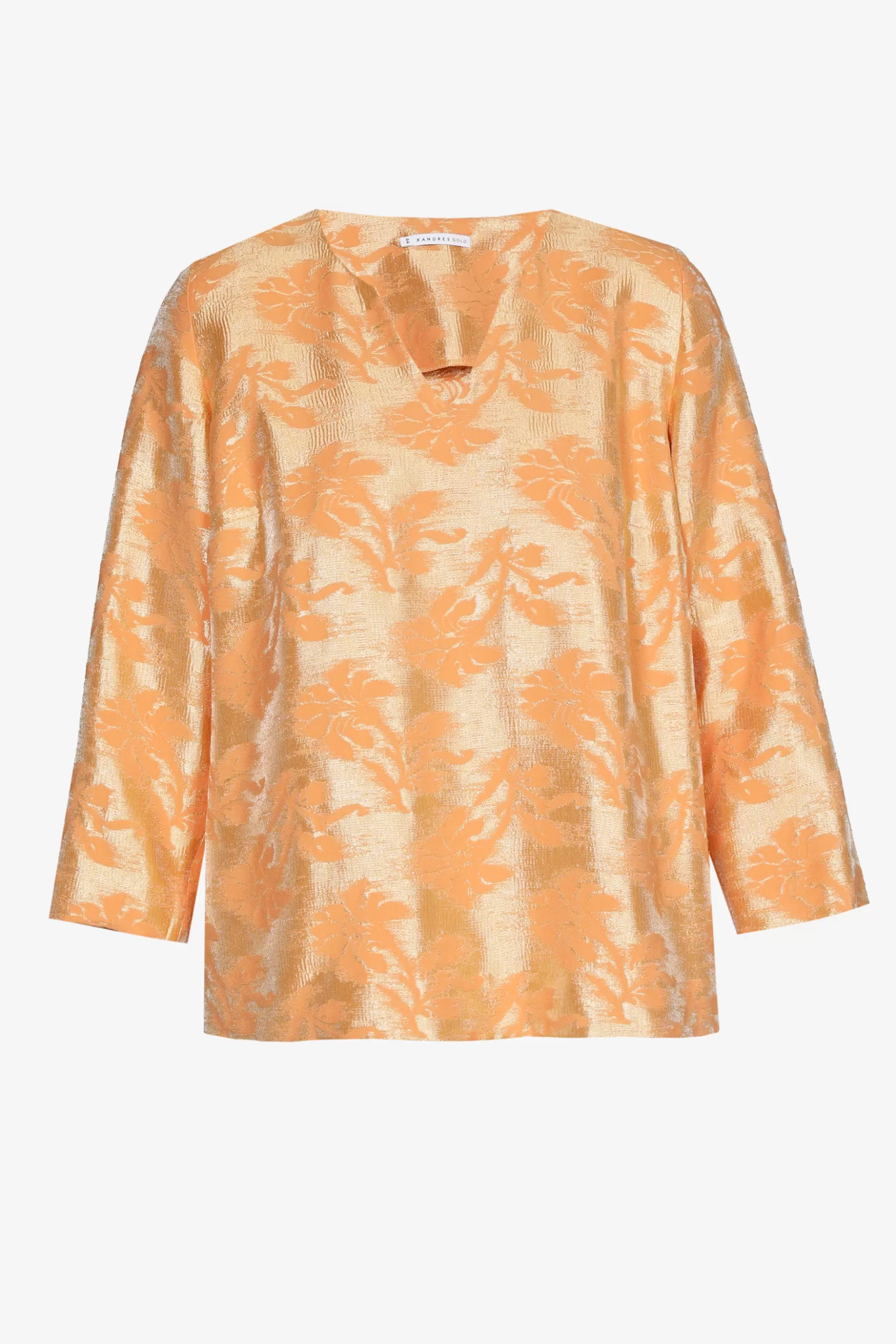 Jacquard blouse met bloemenprint-Xandres Best