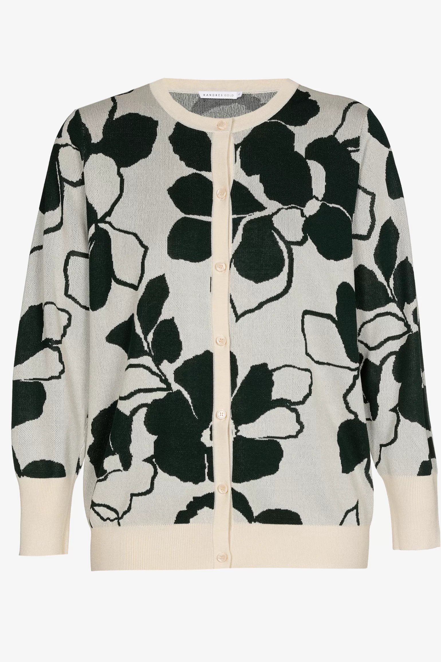 Jacquard gilet met bloemenprint-Xandres Flash Sale