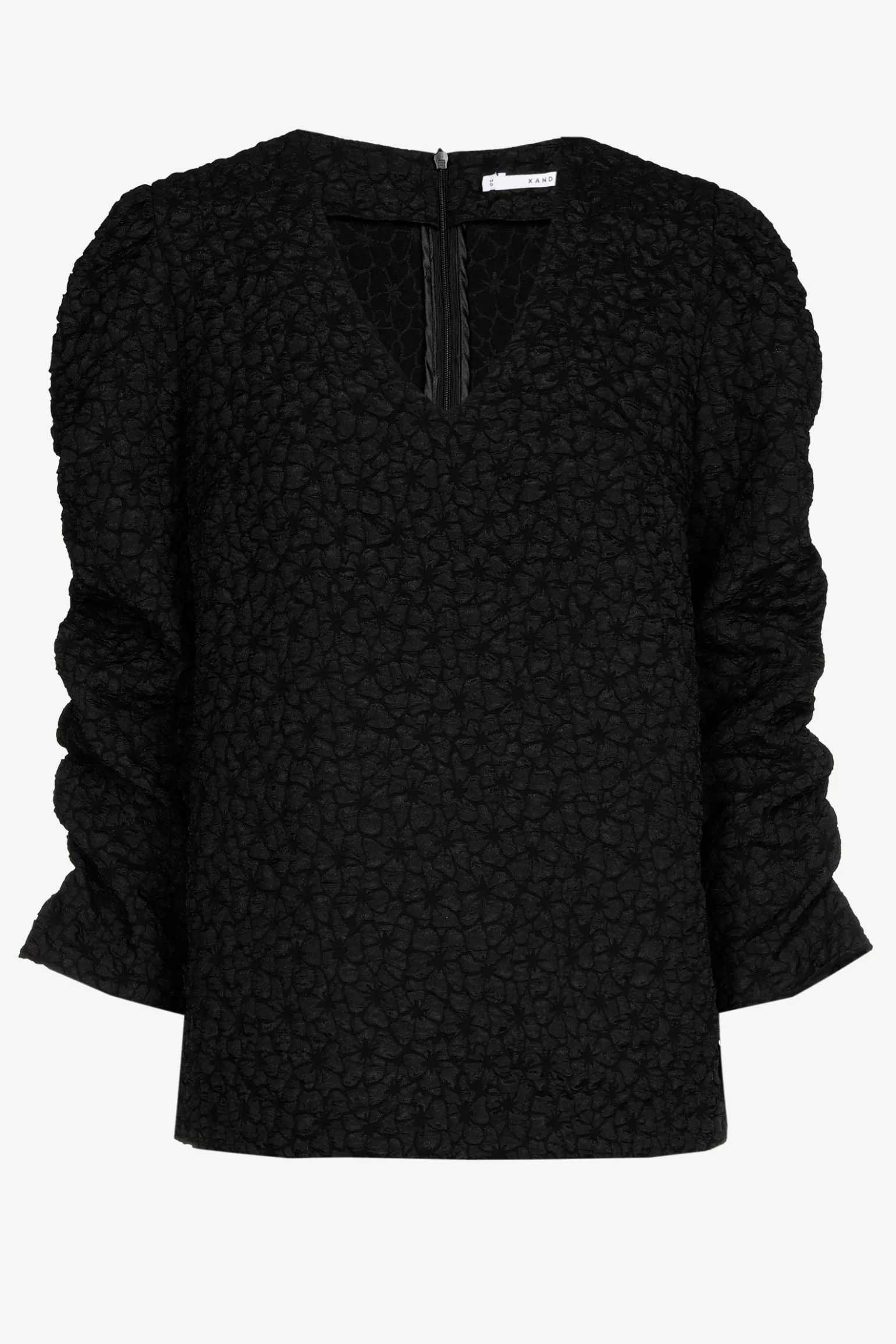 Jacquardblouse met bloemenpatroon-Xandres Discount