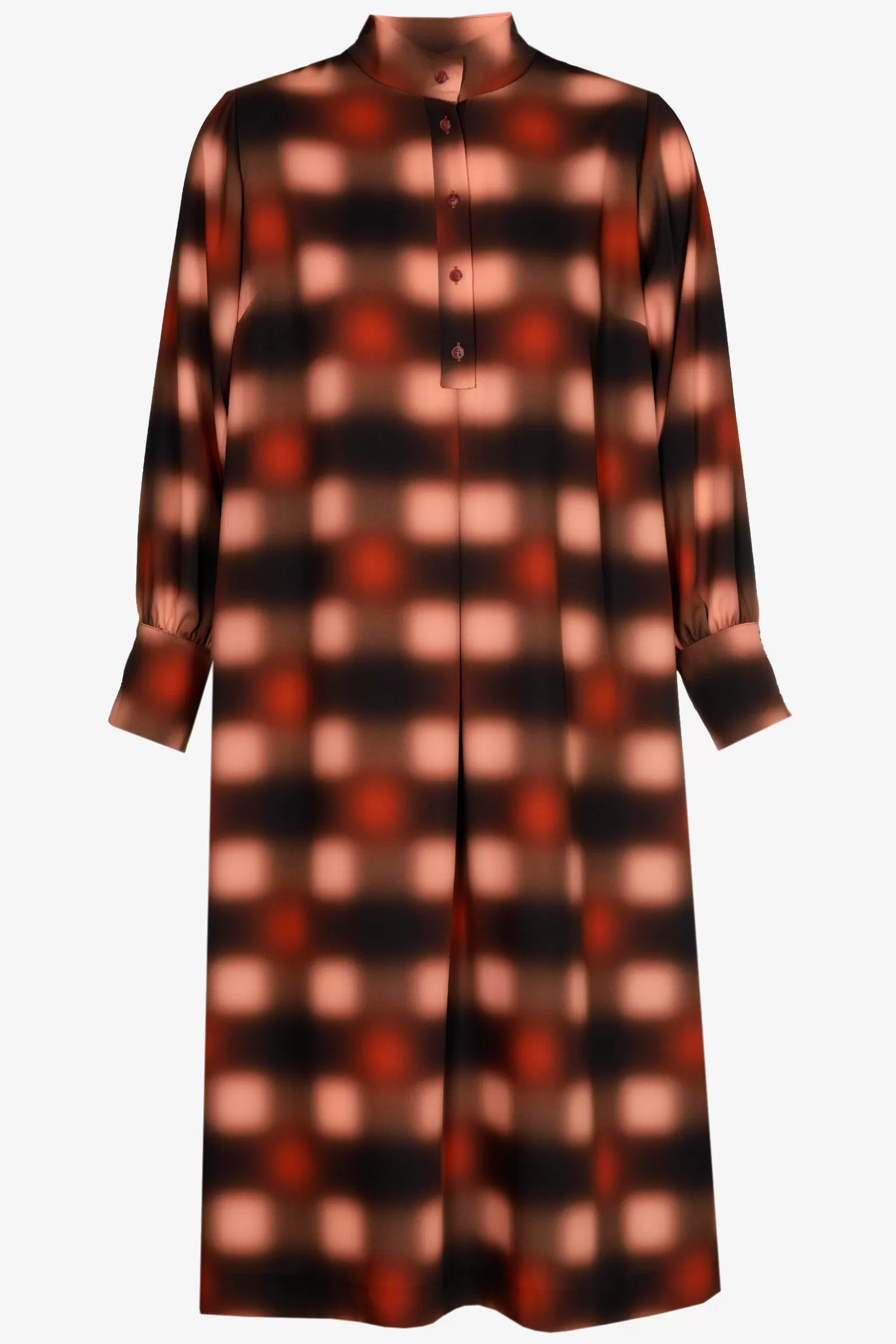 Lange jurk met blurred print-Xandres Outlet