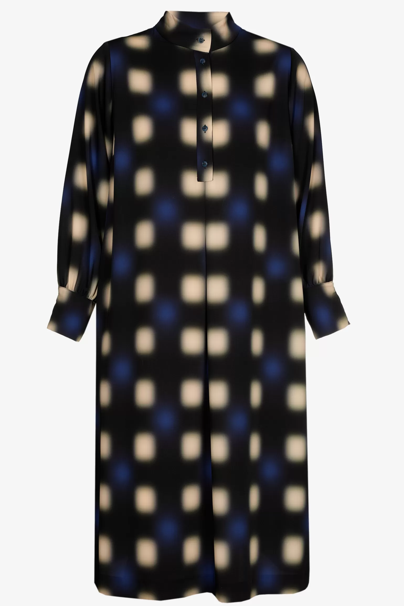 Lange jurk met blurred print-Xandres Clearance
