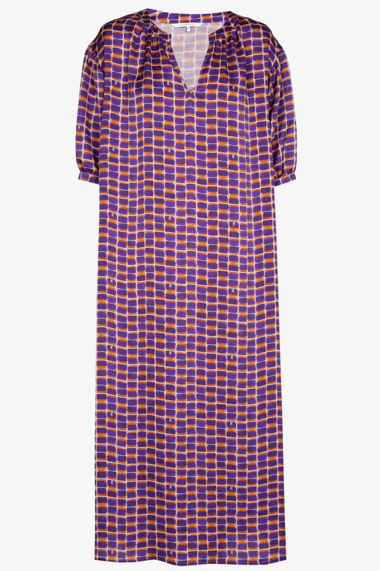 Lange jurk met logoprint-Xandres Store