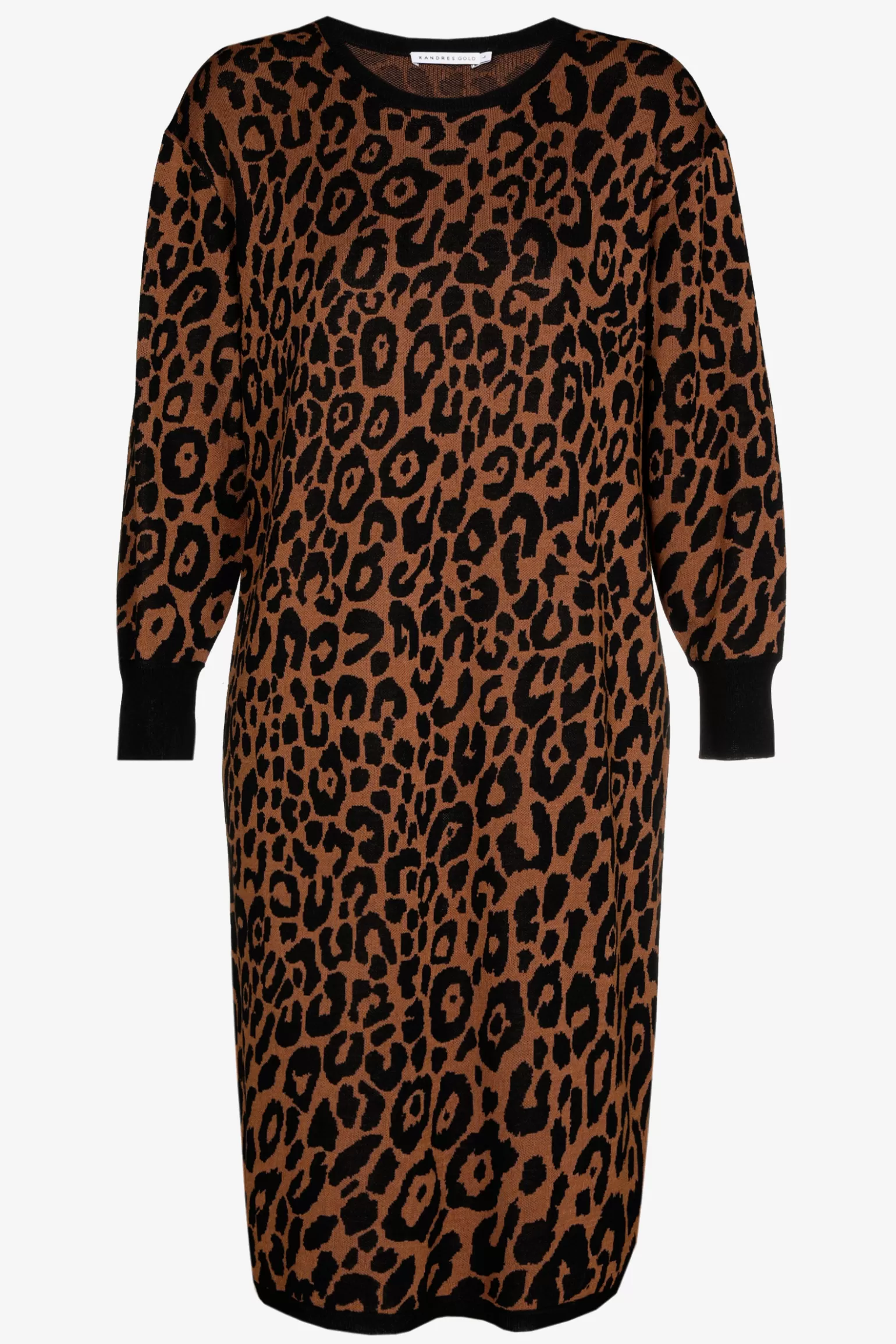 Lange jurk met luipaardprint-Xandres Store