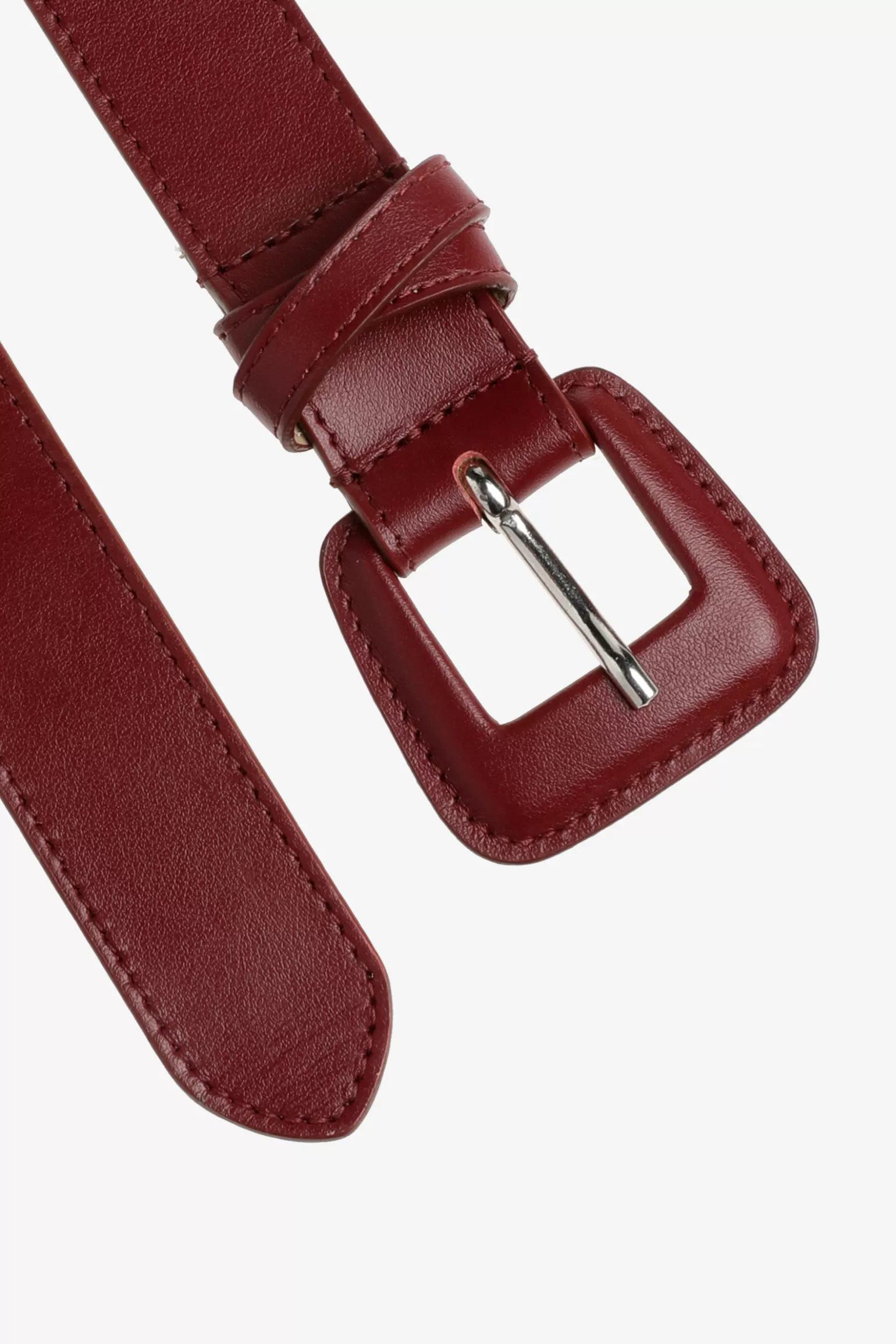 Lederen riem met afgeronde gesp-Xandres Best Sale