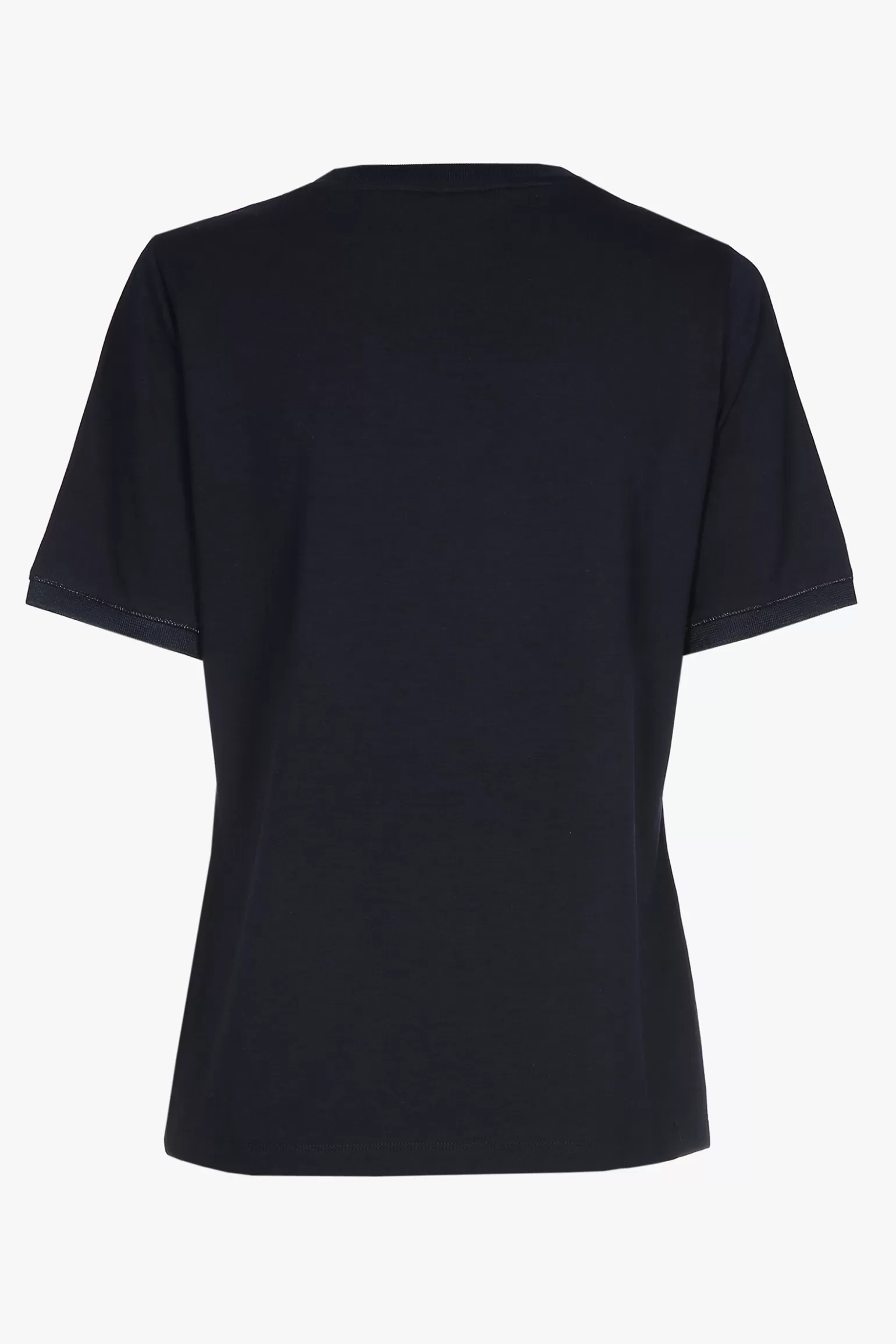 blauw T-shirt met V-hals en korte mouwen-Xandres Hot