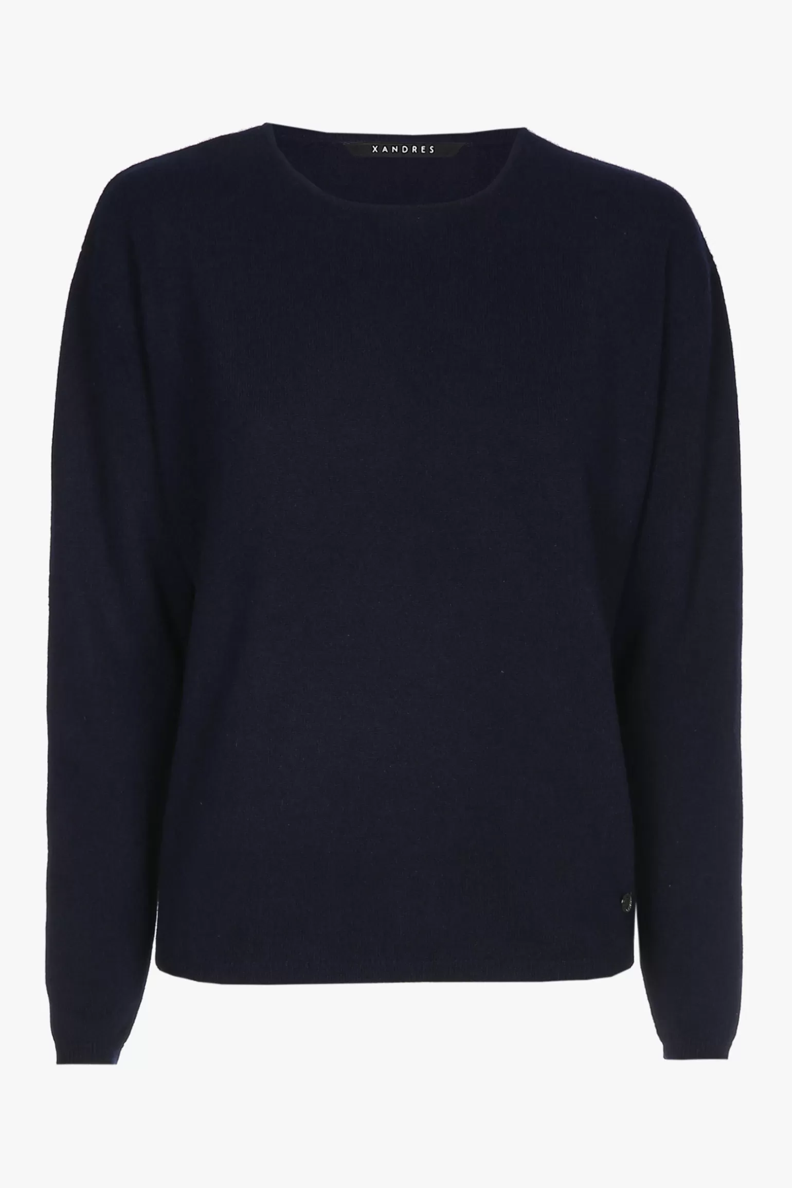 blauwe cashmere pull met ronde hals-Xandres Flash Sale