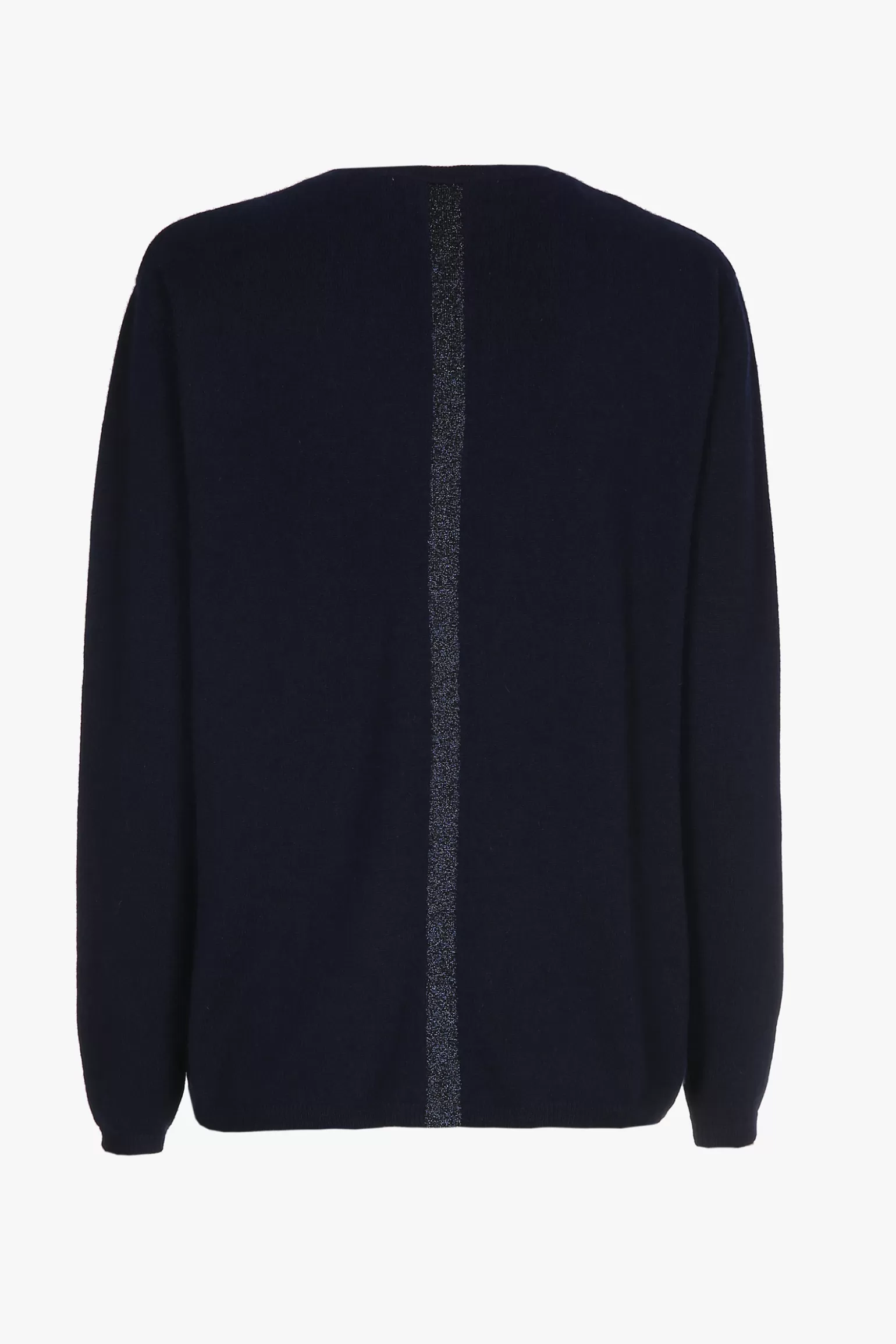 blauwe cashmere trui met V-hals-Xandres Cheap