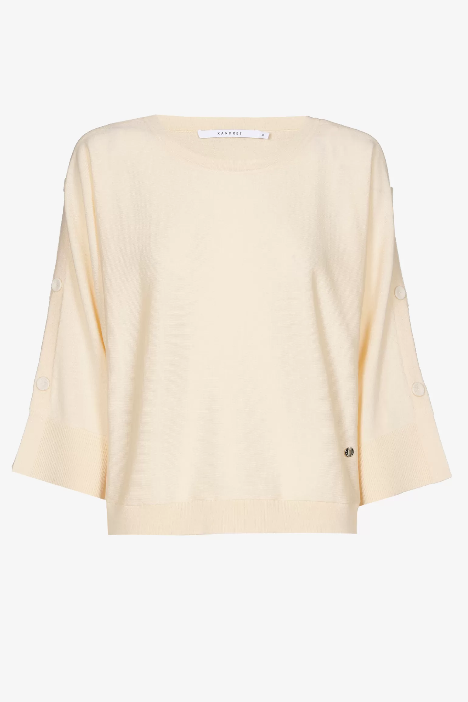 Pull met knopen van merinowol-Xandres Fashion