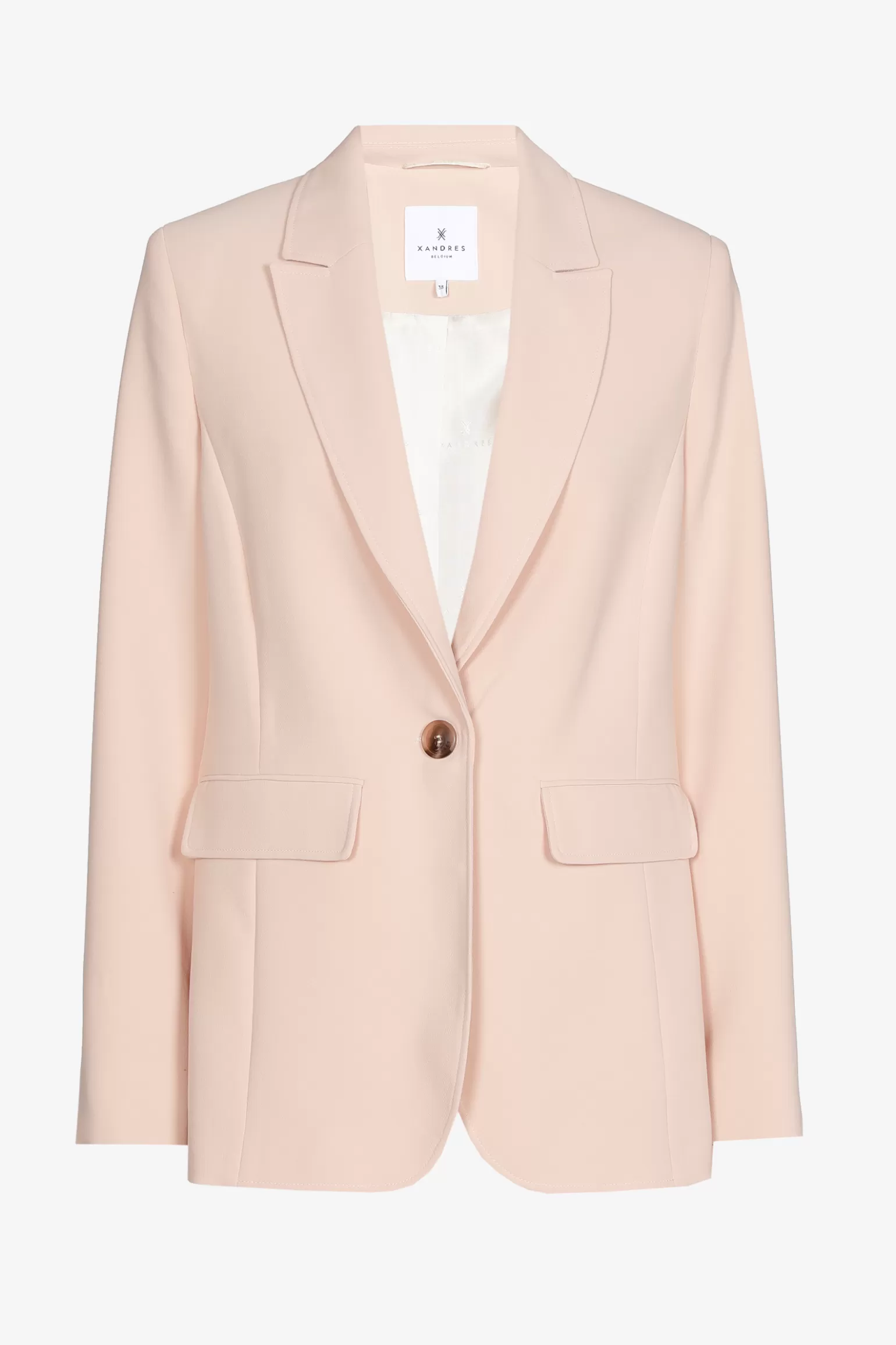 Rechte blazer met reverskraag-Xandres Cheap
