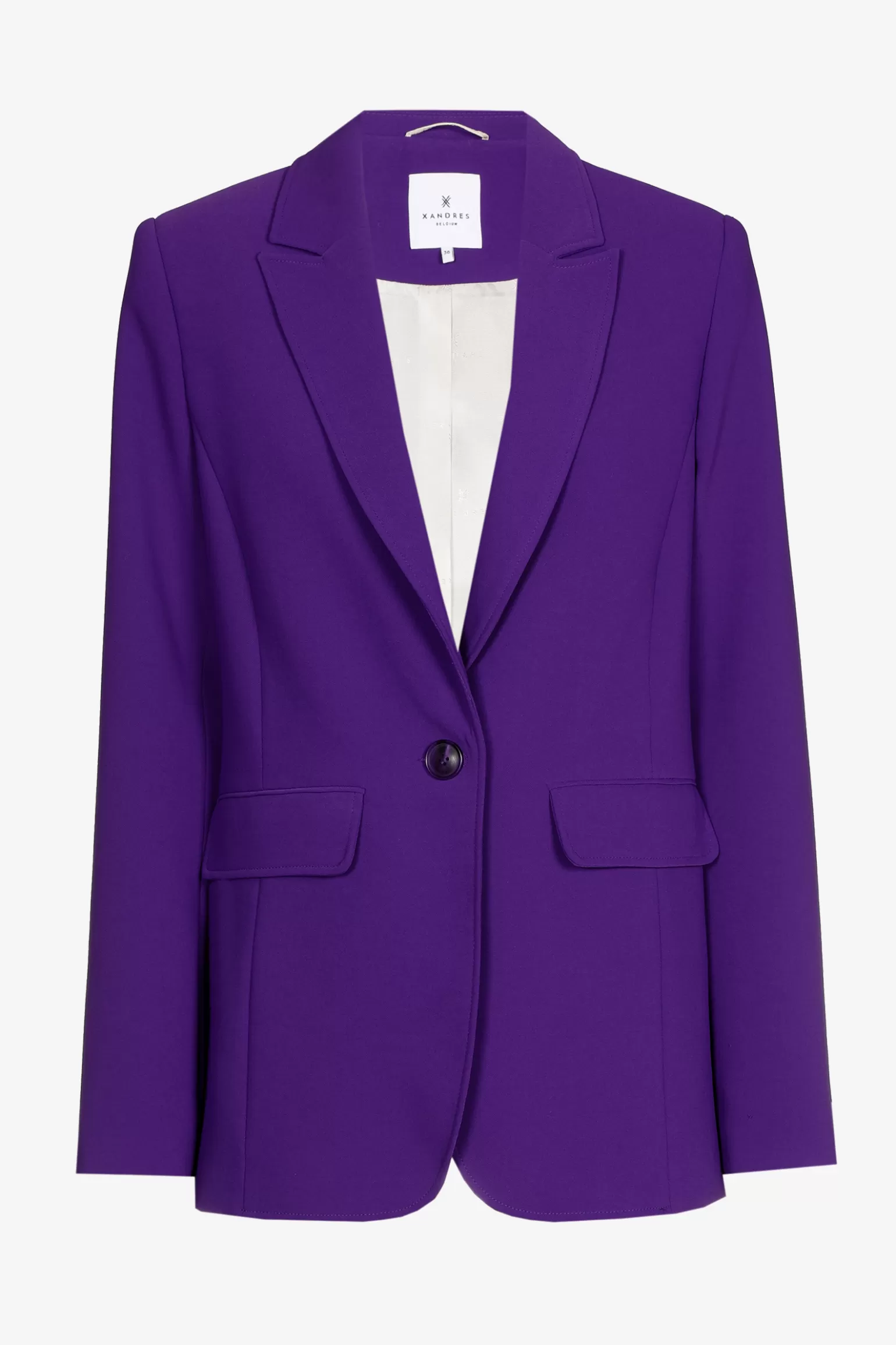 Rechte blazer met reverskraag-Xandres Flash Sale