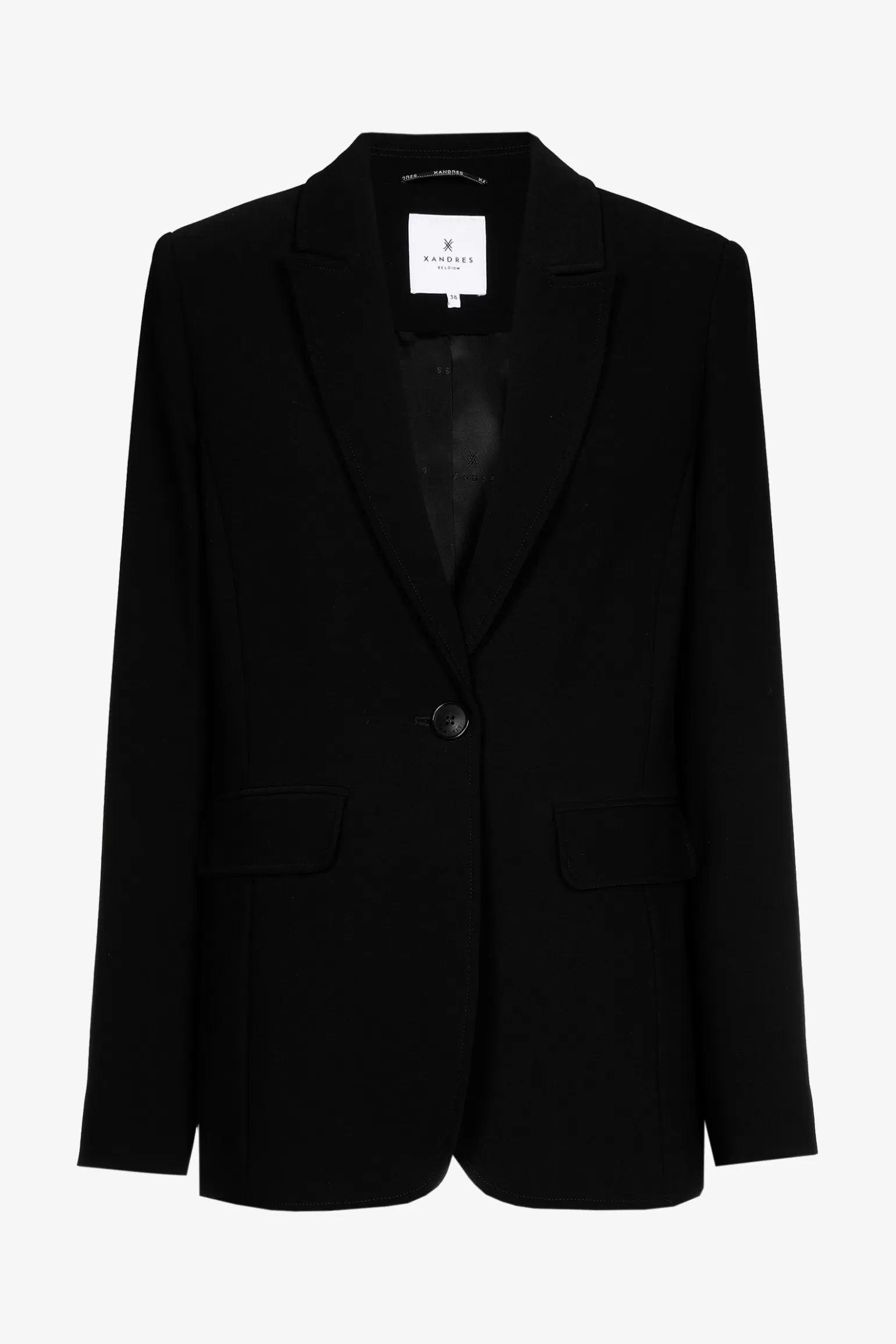Rechte blazer met reverskraag-Xandres Outlet