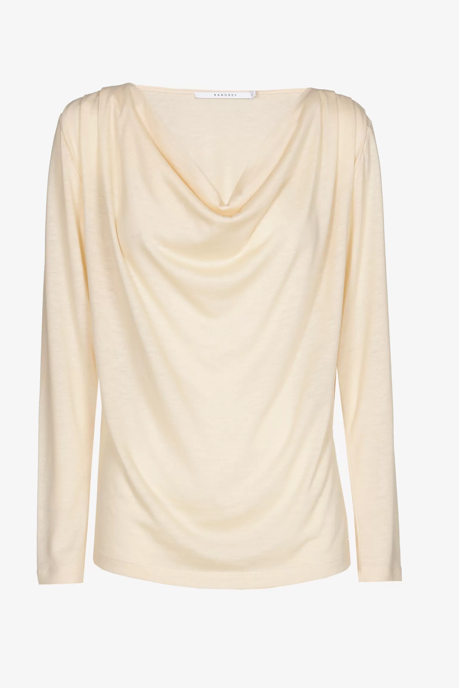 T-shirt met gedrapeerde hals-Xandres Best Sale