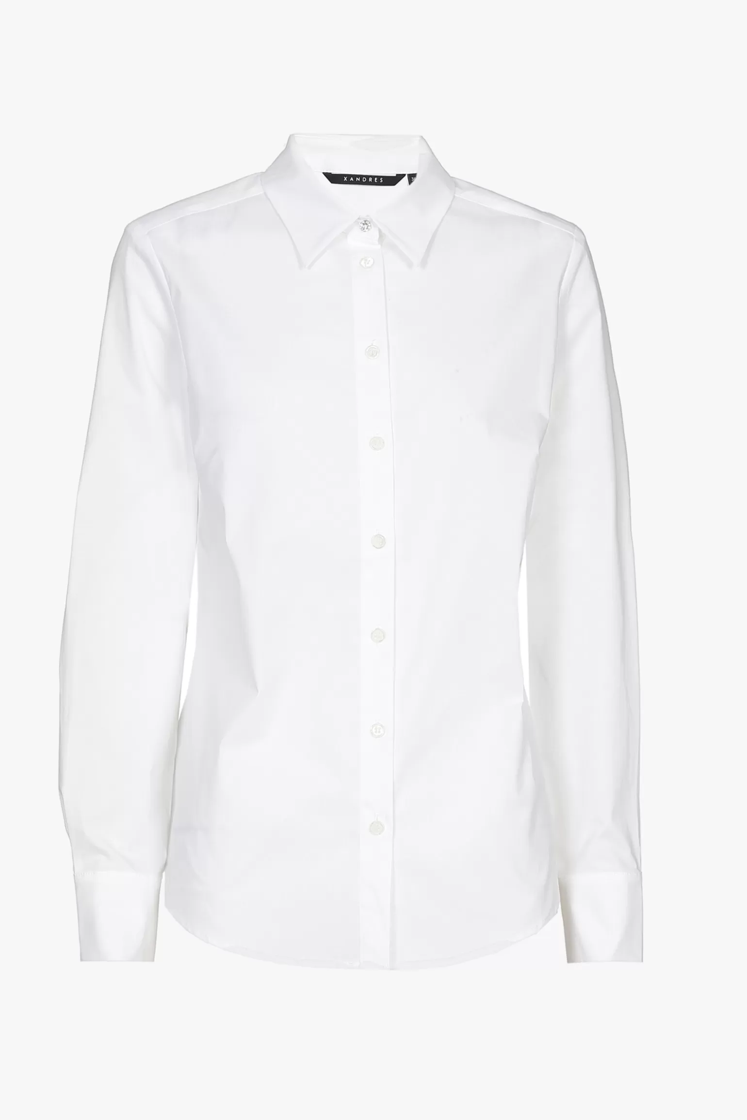 Wit katoenen hemd met lange mouwen-Xandres Flash Sale