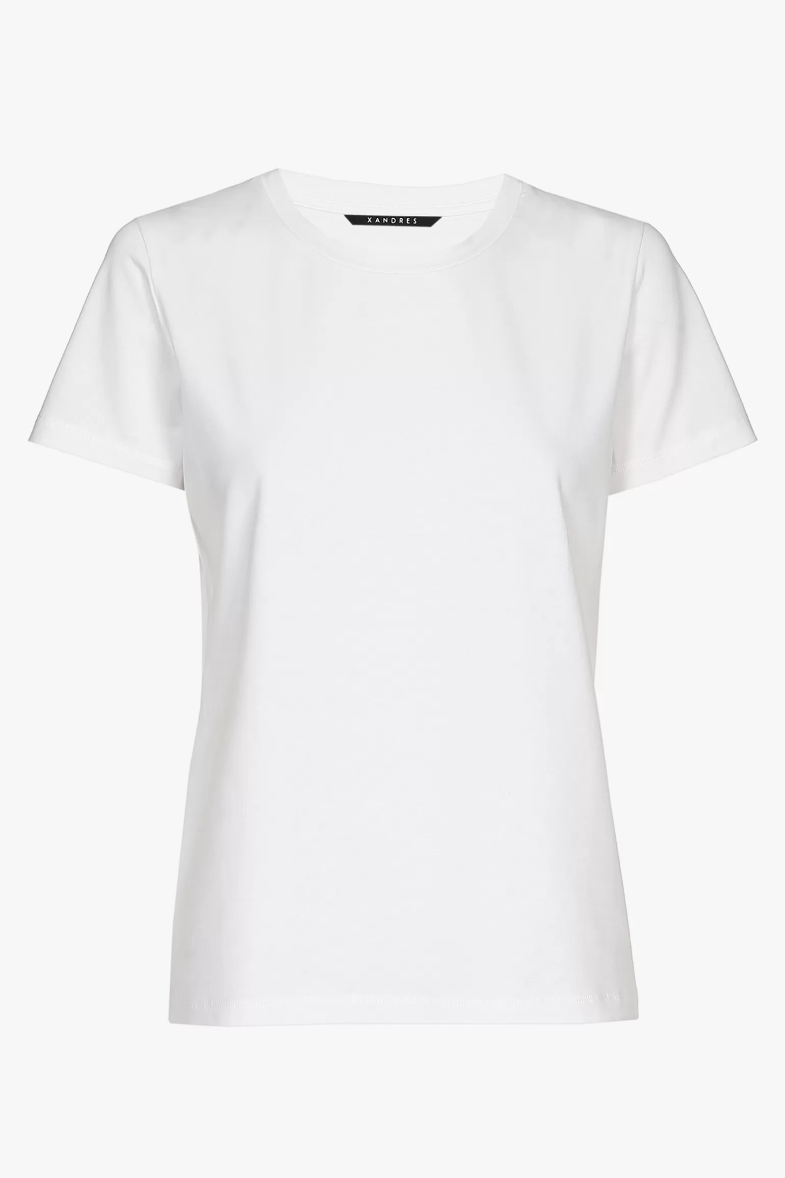 Wit T-shirt met ronde hals en korte mouwen-Xandres Best Sale