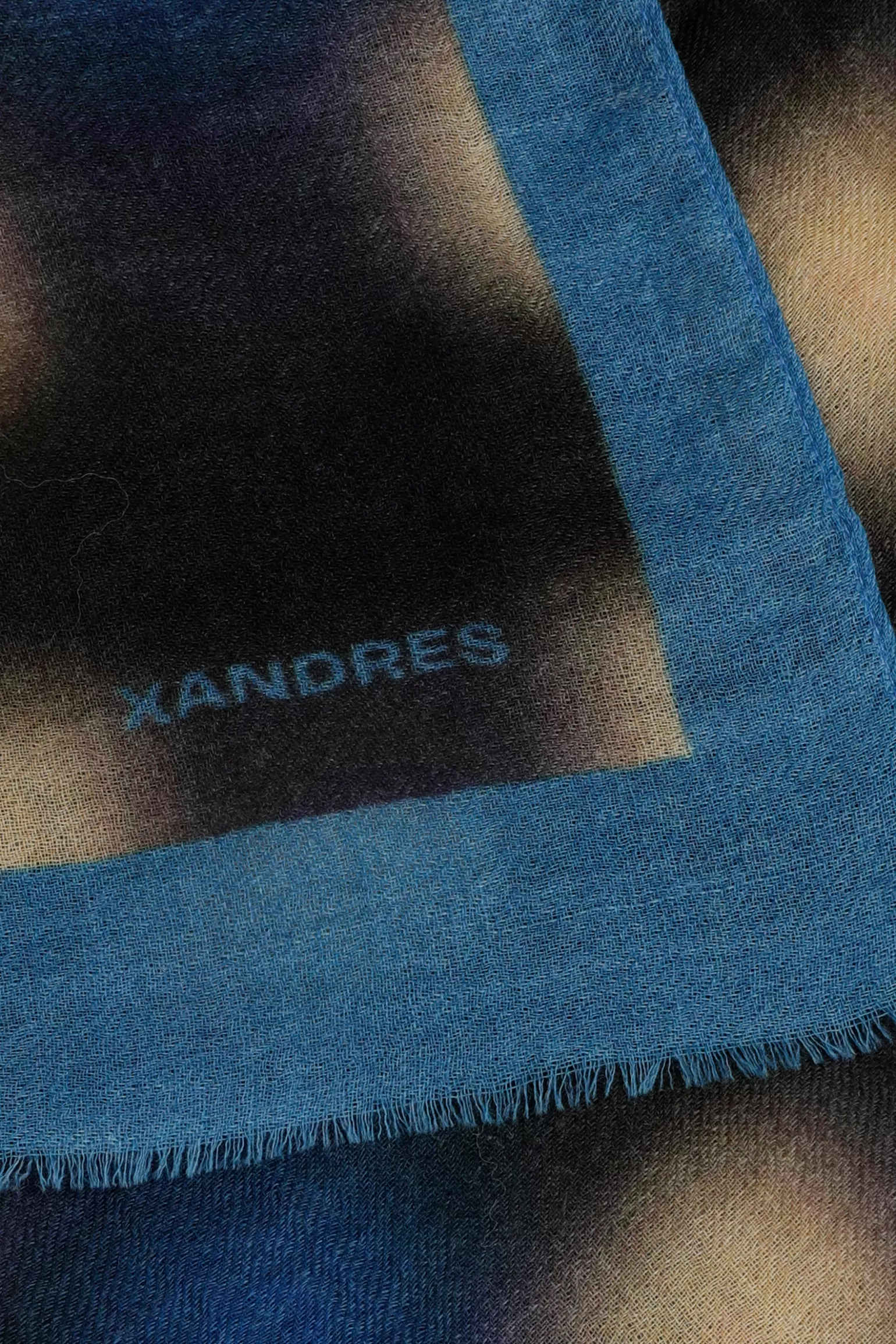 Wollen sjaal met blurred print-Xandres Best