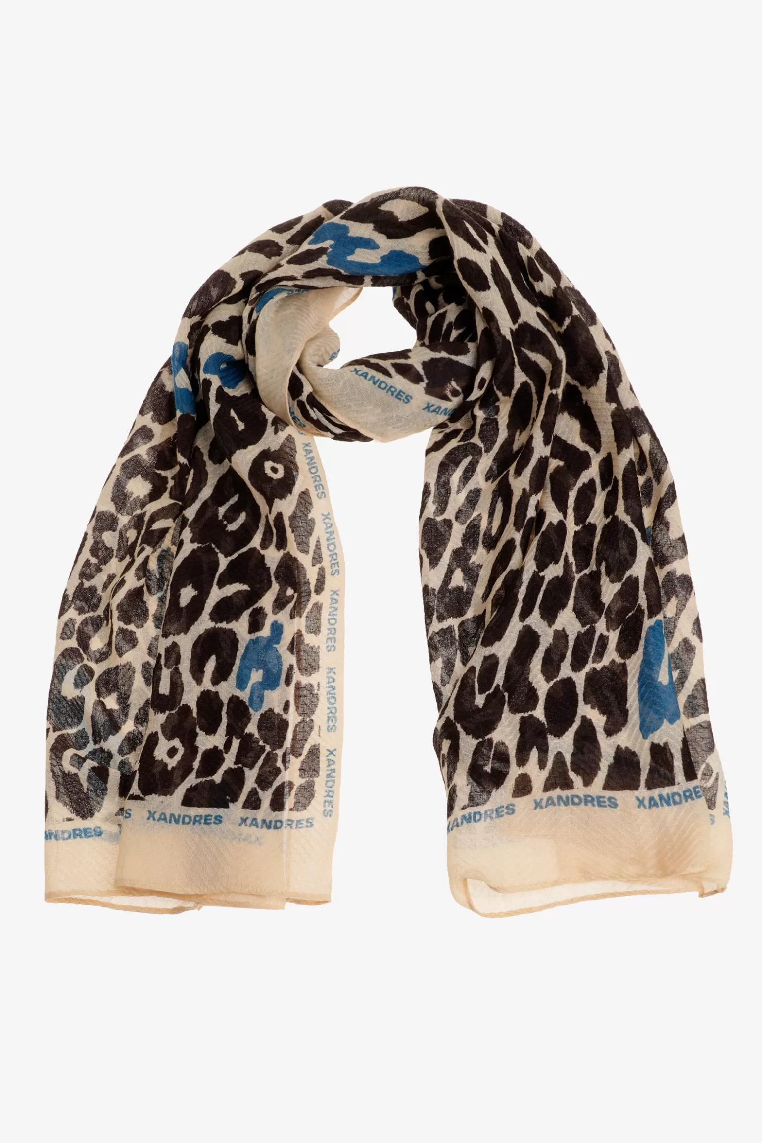 Wollen sjaal met luipaardprint-Xandres Store