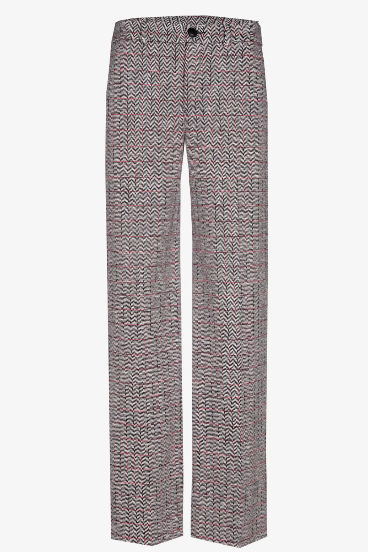 Zachte broek met ruiten-Xandres Store
