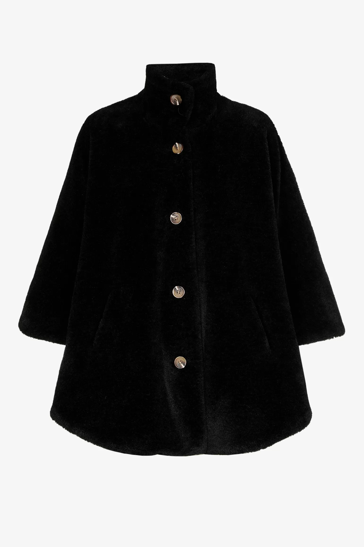 Zachte poncho in teddystof-Xandres Best