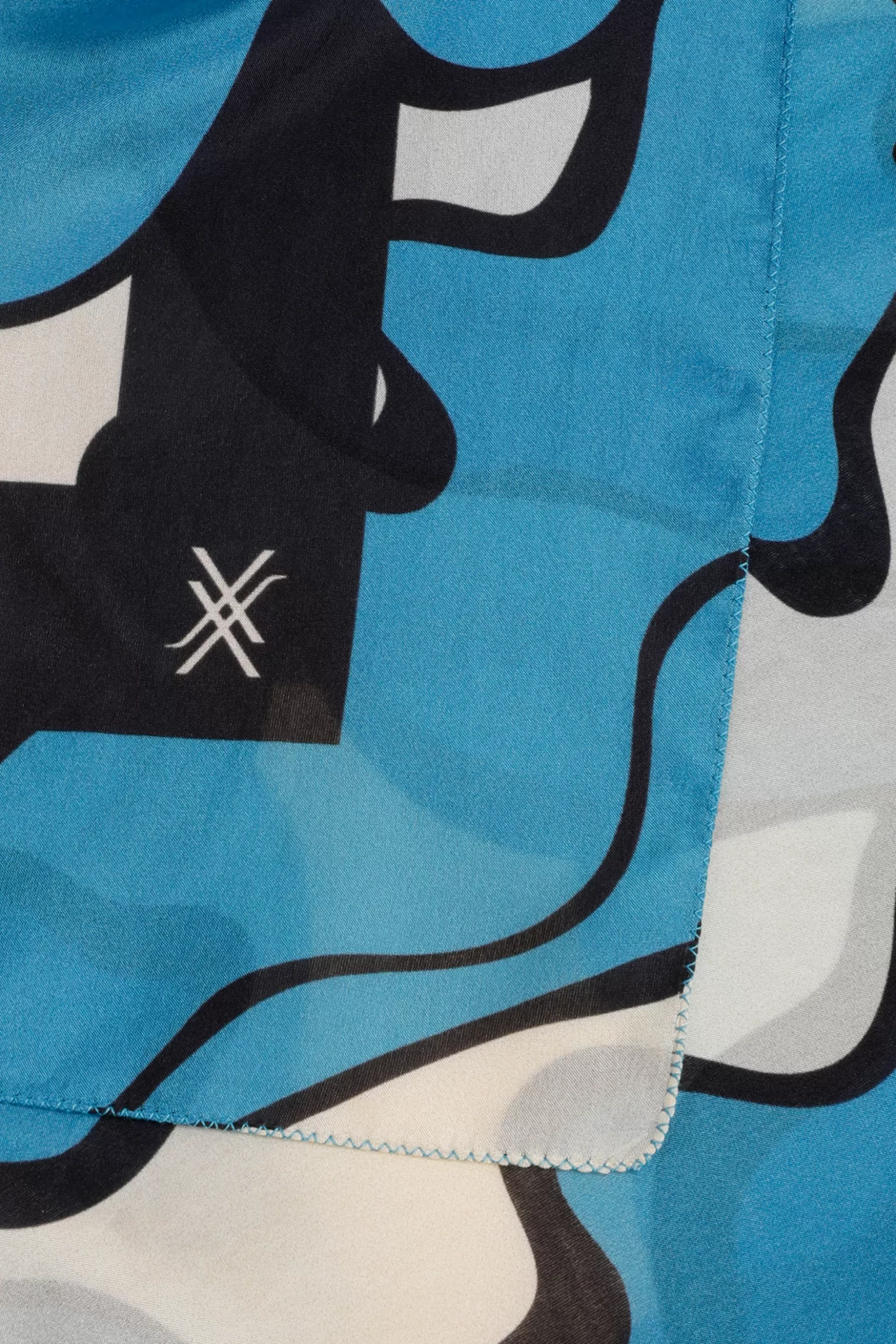 Zijden sjaal met bloemenprint-Xandres Store