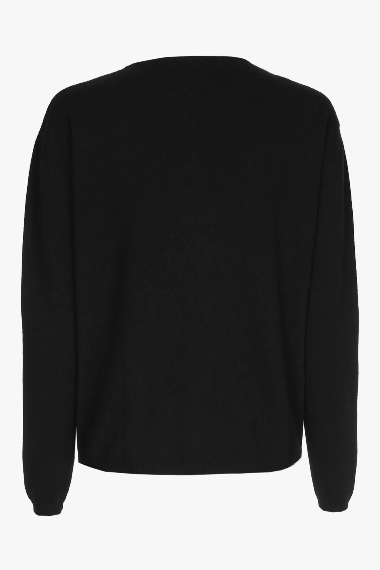 Zwarte cashmere pull met ronde hals-Xandres Best