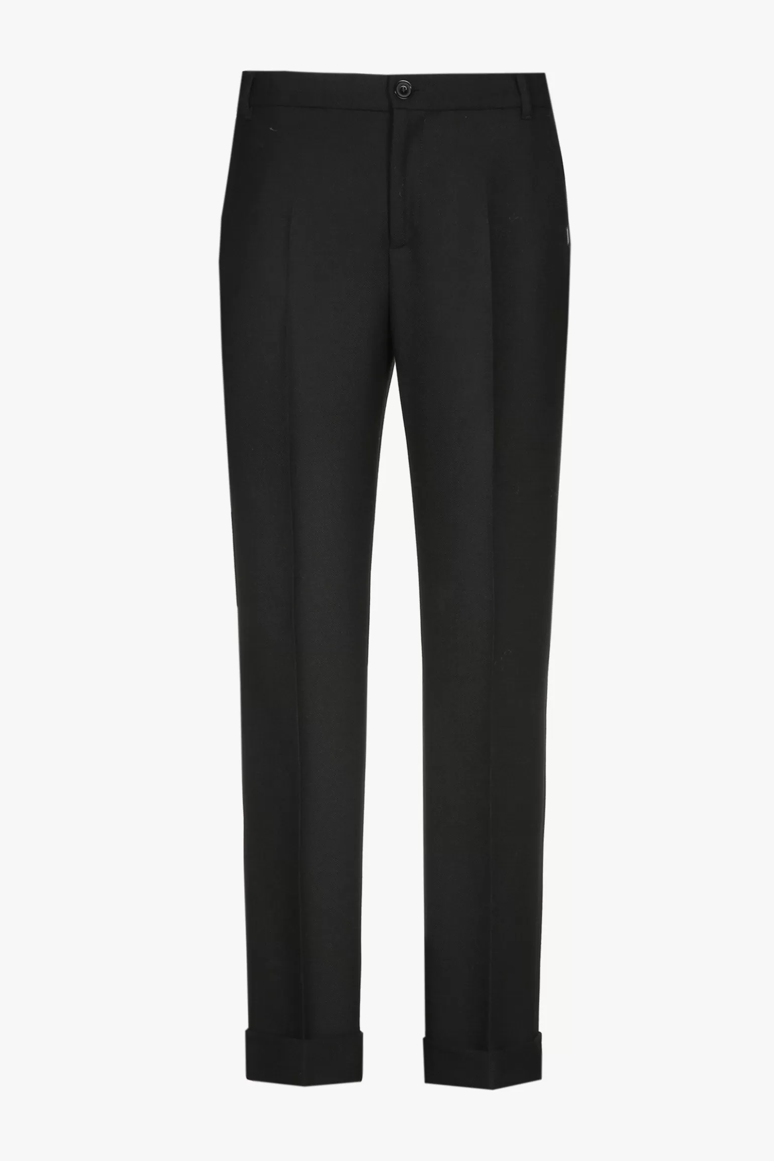 Zwarte chino broek met omslag-Xandres Discount