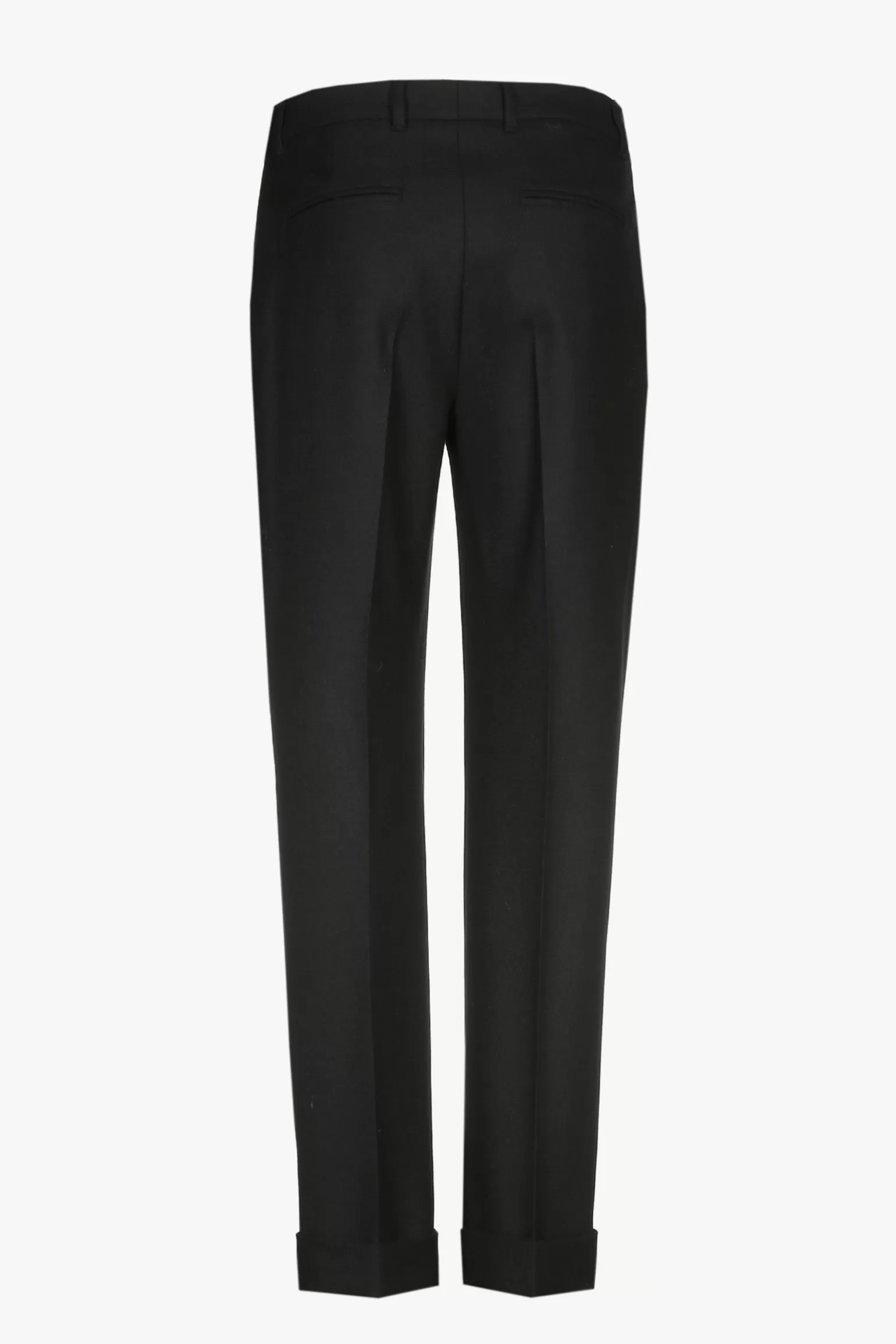 Zwarte chino broek met omslag-Xandres Discount